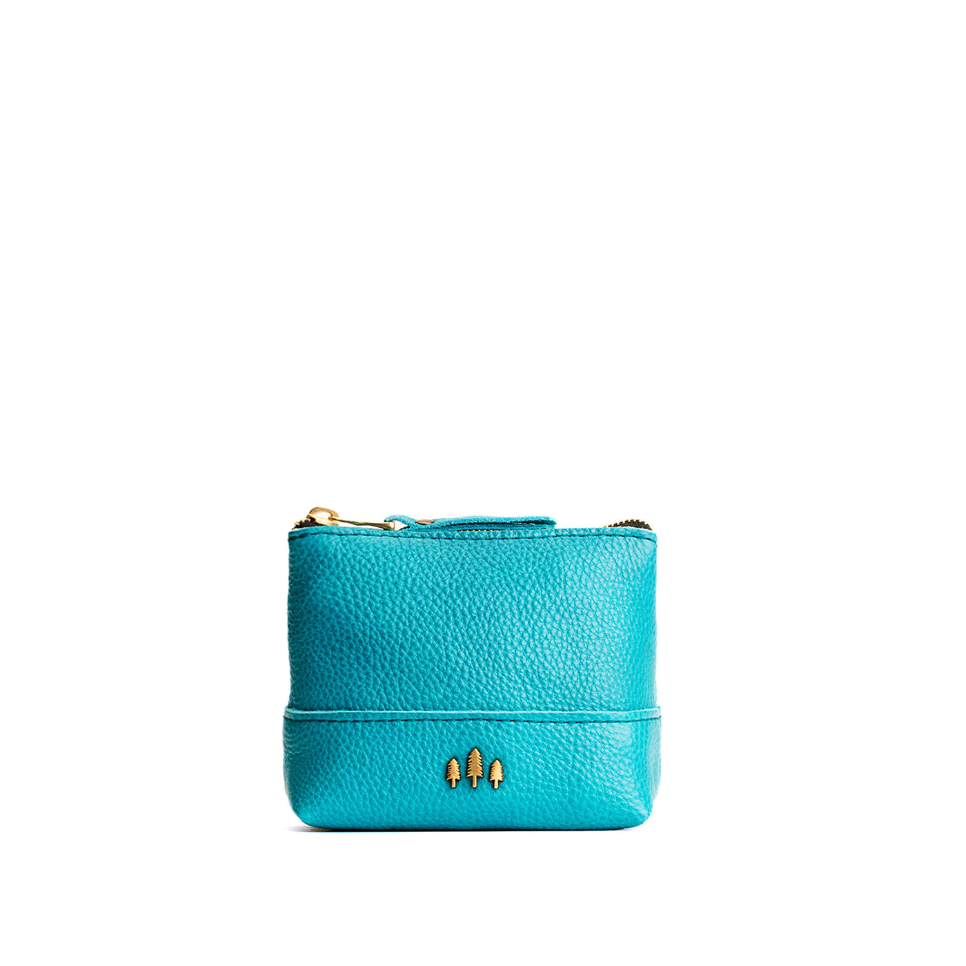 Leather Zipper Pouch with Wrist Strap & Flat Base | Almost Perfect Chelsea