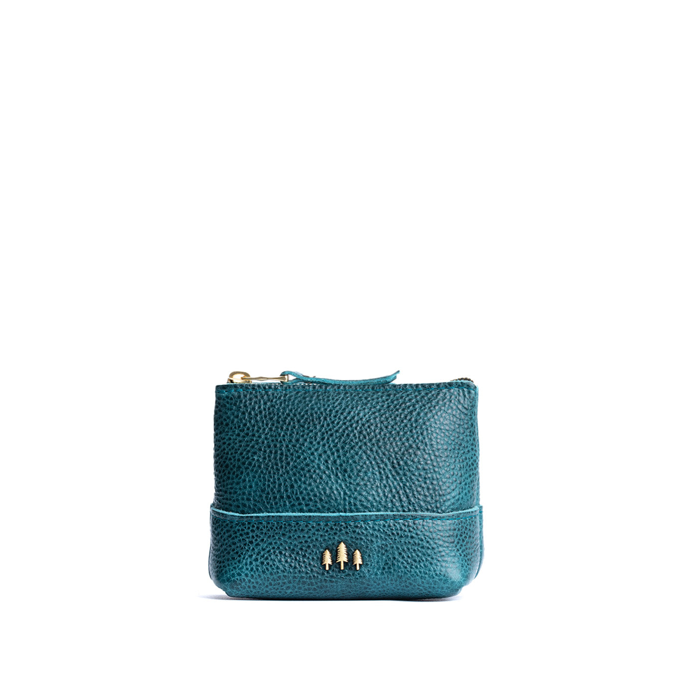 Leather Zipper Pouch with Wrist Strap & Flat Base | Almost Perfect Chelsea