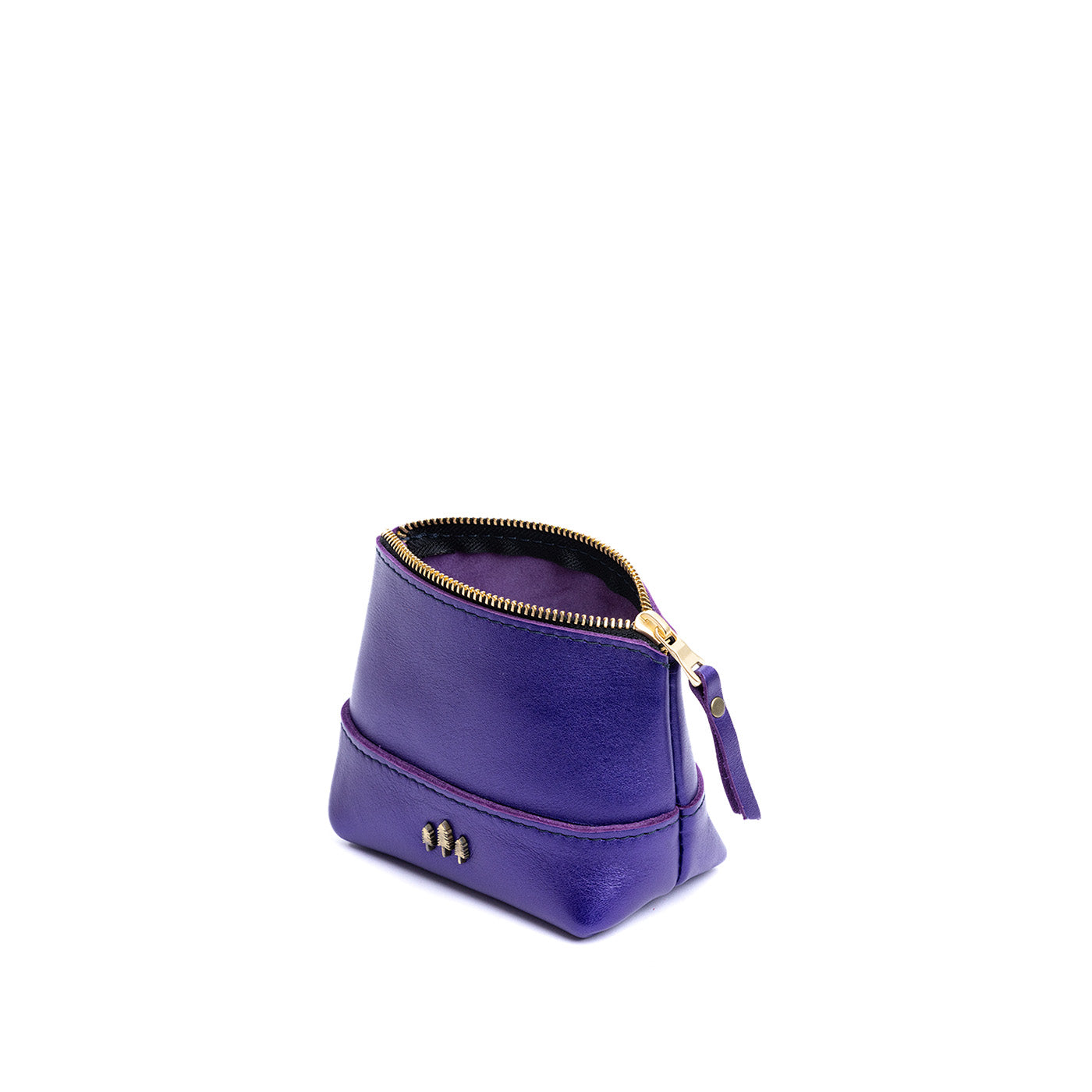 Leather Zipper Pouch with Wrist Strap & Flat Base | Almost Perfect Chelsea