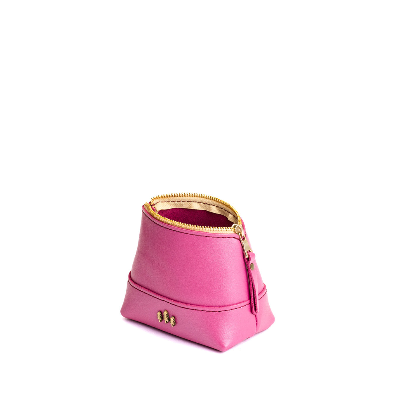Leather Zipper Pouch with Wrist Strap & Flat Base | Almost Perfect Chelsea