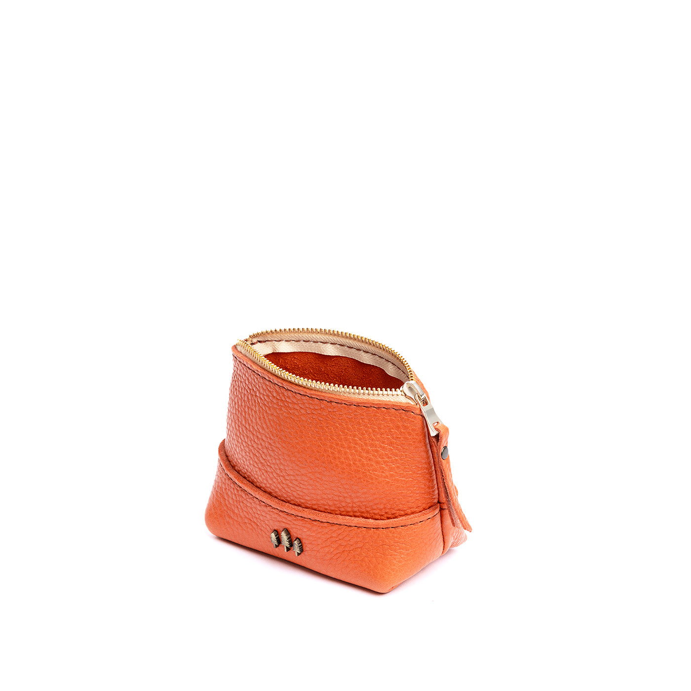 Leather Zipper Pouch with Wrist Strap & Flat Base | Almost Perfect Chelsea