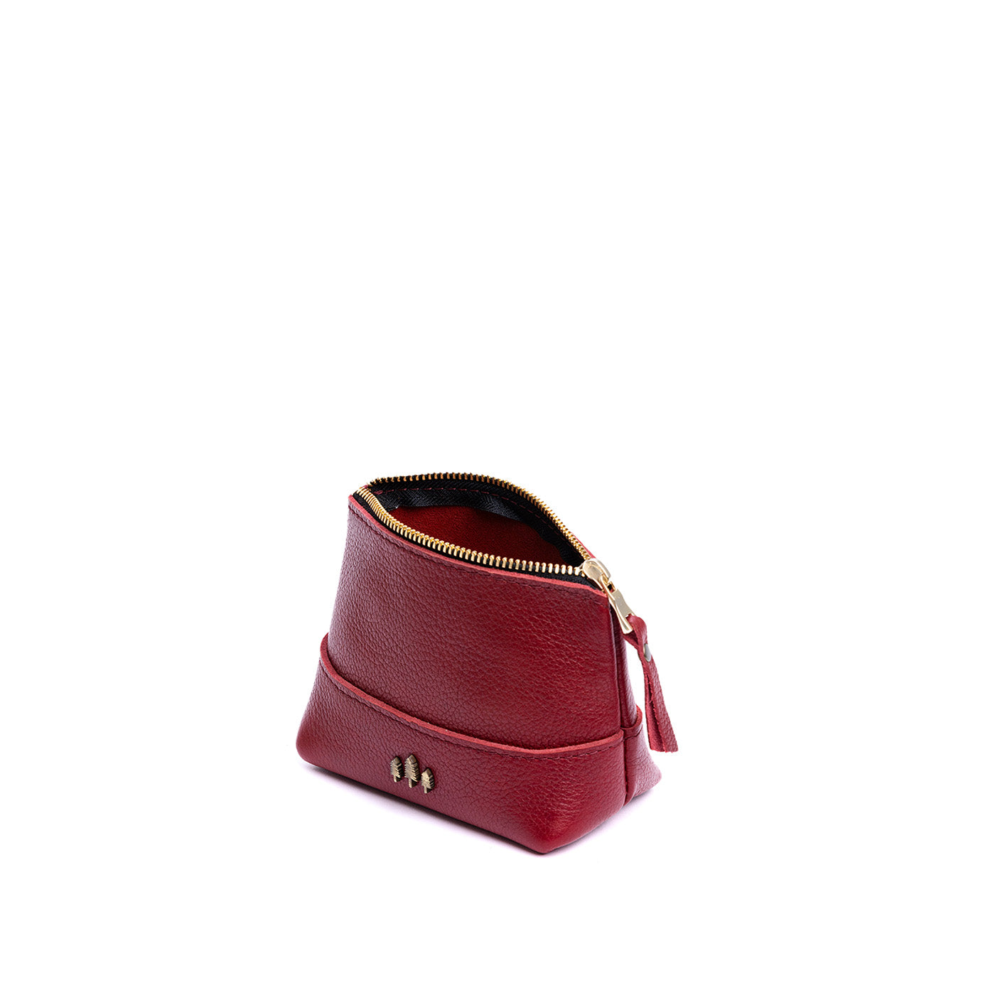 Leather Zipper Pouch with Wrist Strap & Flat Base | Almost Perfect Chelsea