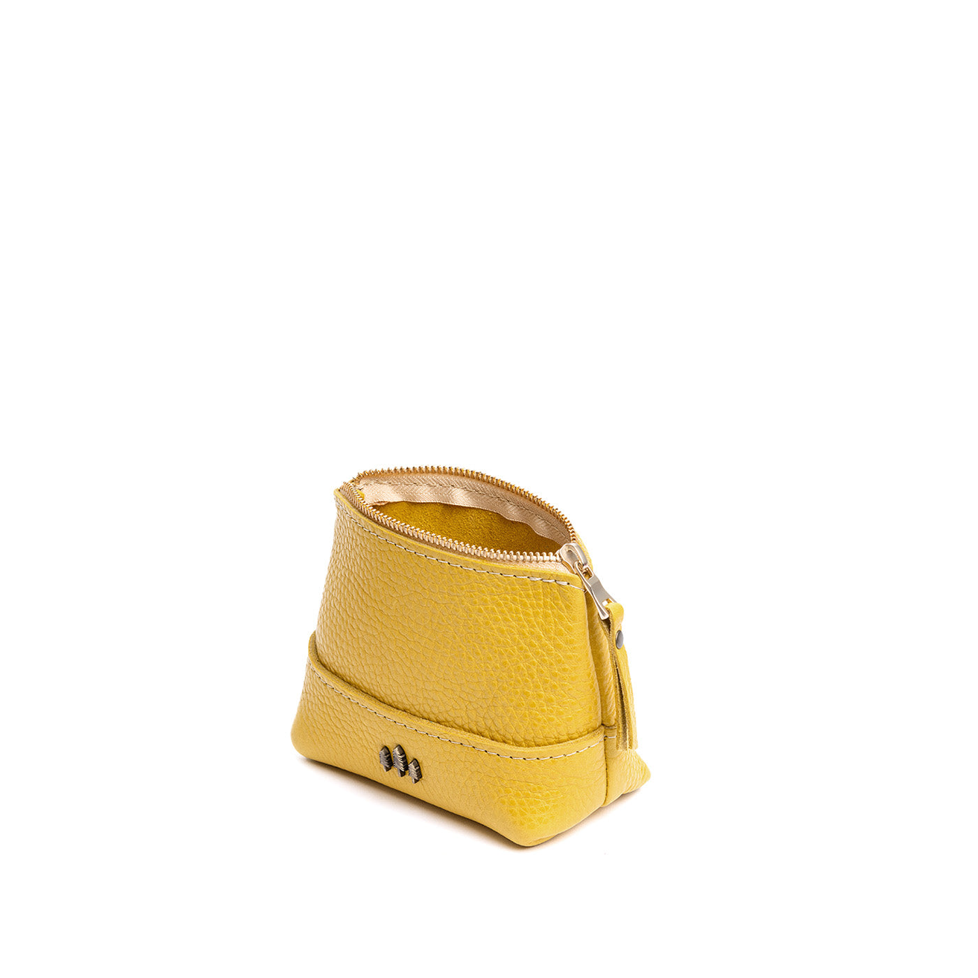 Leather Zipper Pouch with Wrist Strap & Flat Base | Almost Perfect Chelsea