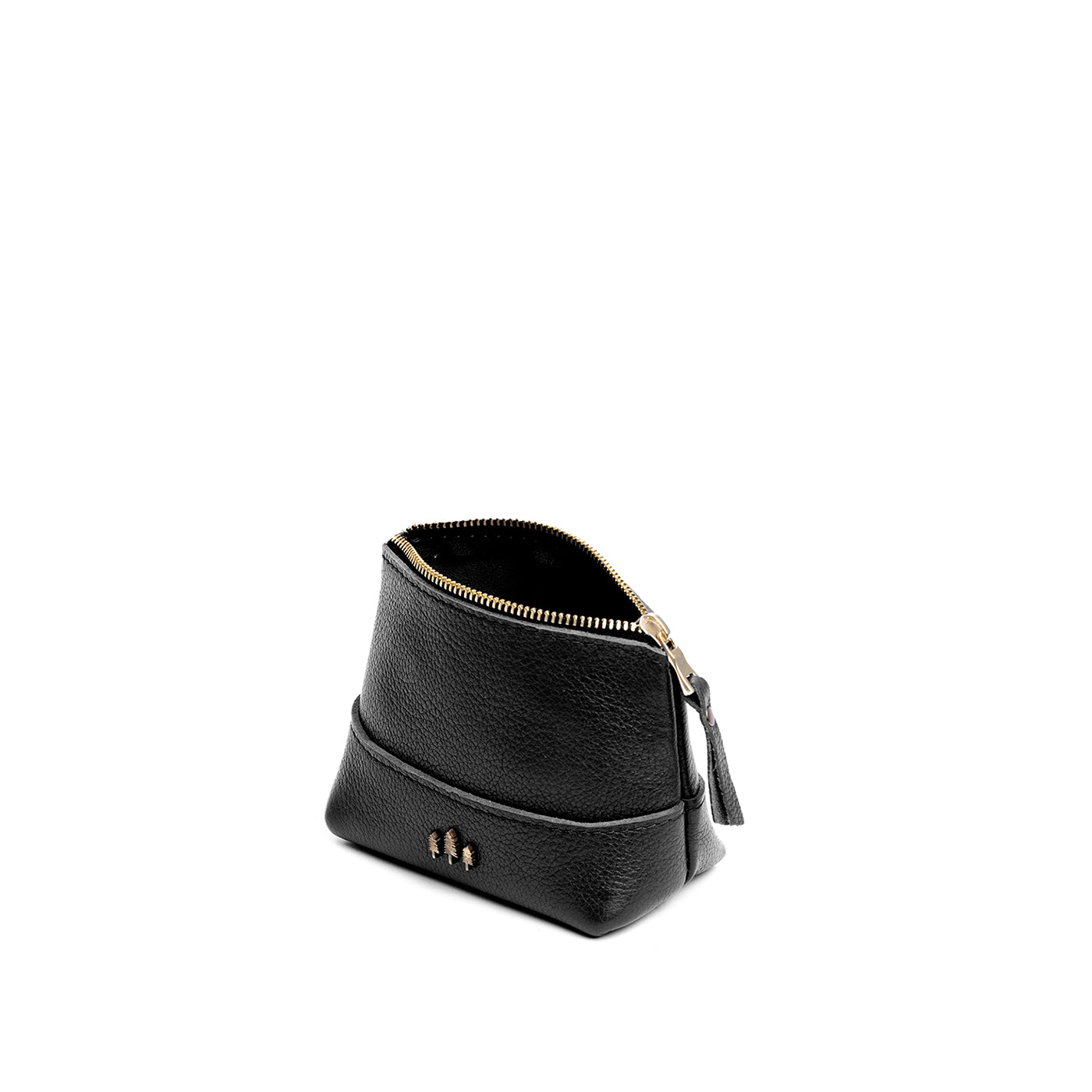 Leather Zipper Pouch with Wrist Strap & Flat Base | Almost Perfect Chelsea