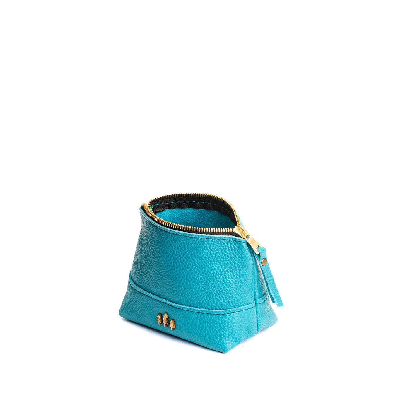 Leather Zipper Pouch with Wrist Strap & Flat Base | Almost Perfect Chelsea
