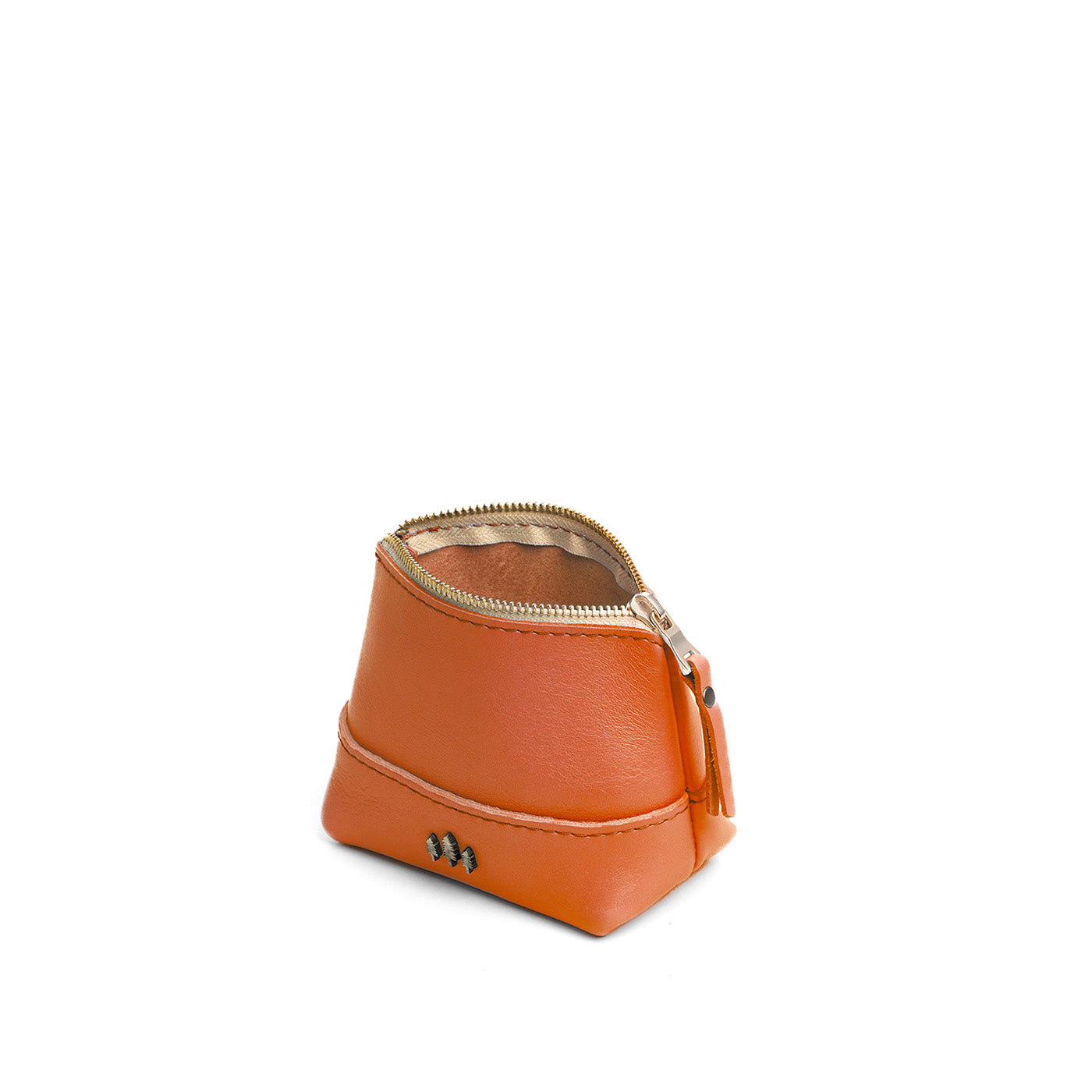 Leather Zipper Pouch with Wrist Strap & Flat Base | Almost Perfect Chelsea