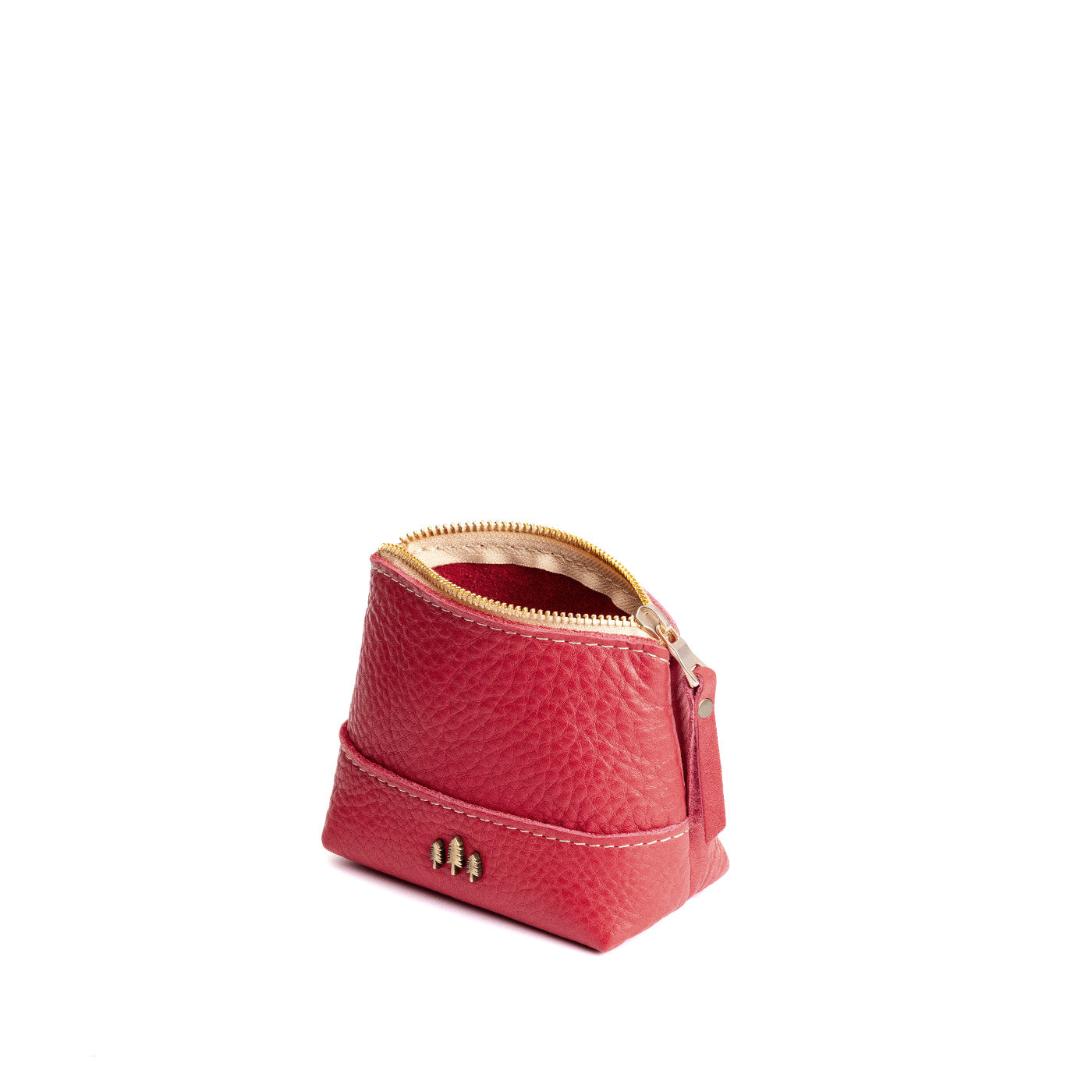 Leather Zipper Pouch with Wrist Strap & Flat Base | Almost Perfect Chelsea