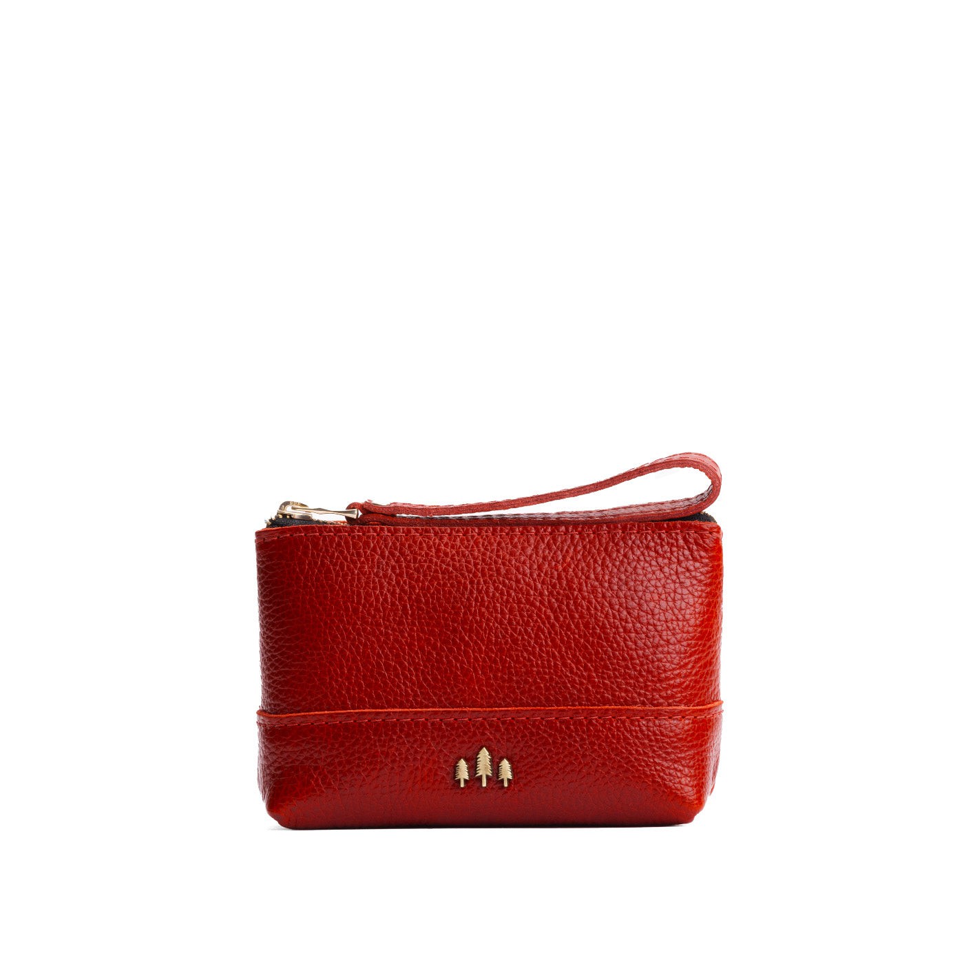 Leather Zipper Pouch with Wrist Strap & Flat Base | Almost Perfect Chelsea