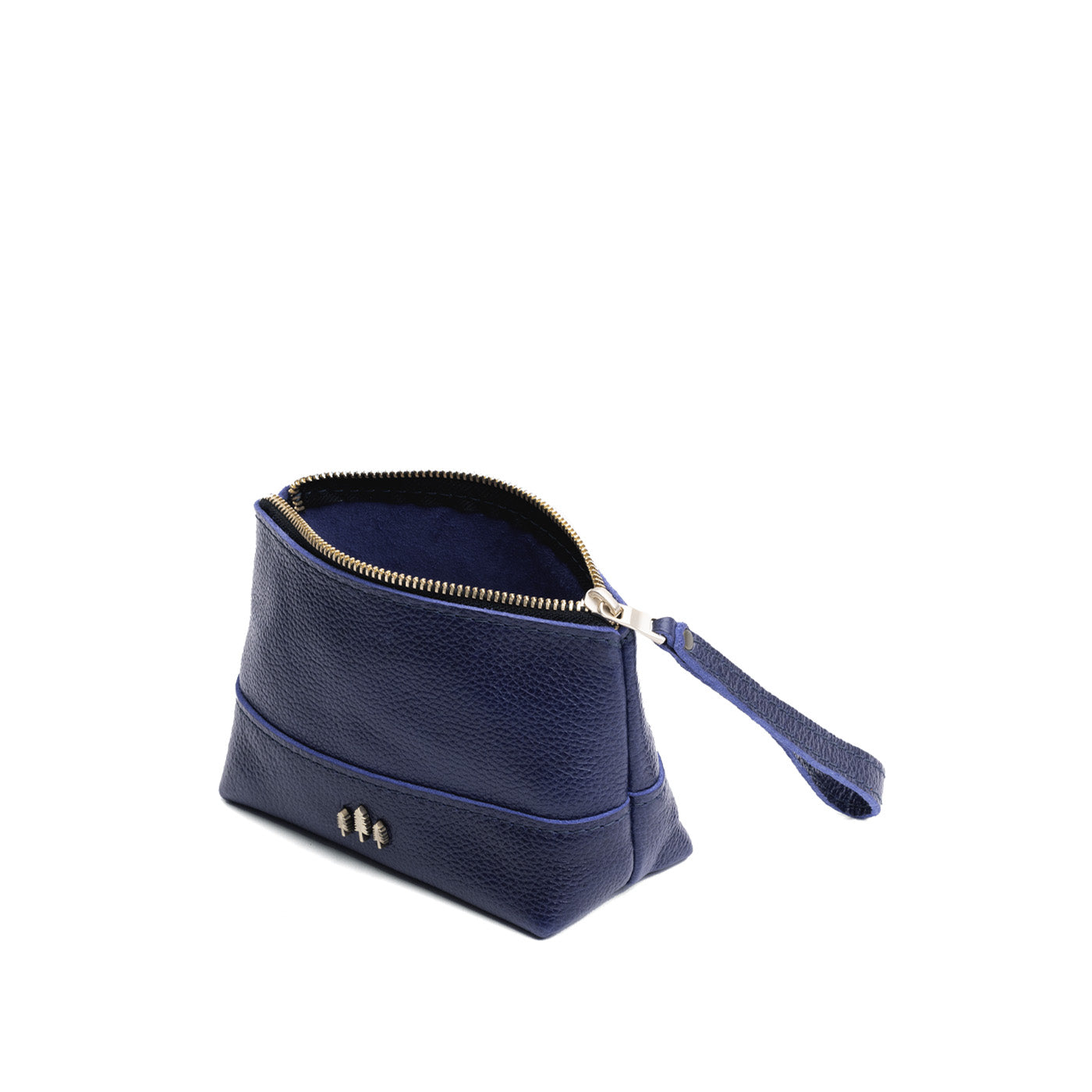 Leather Zipper Pouch with Wrist Strap & Flat Base | Almost Perfect Chelsea