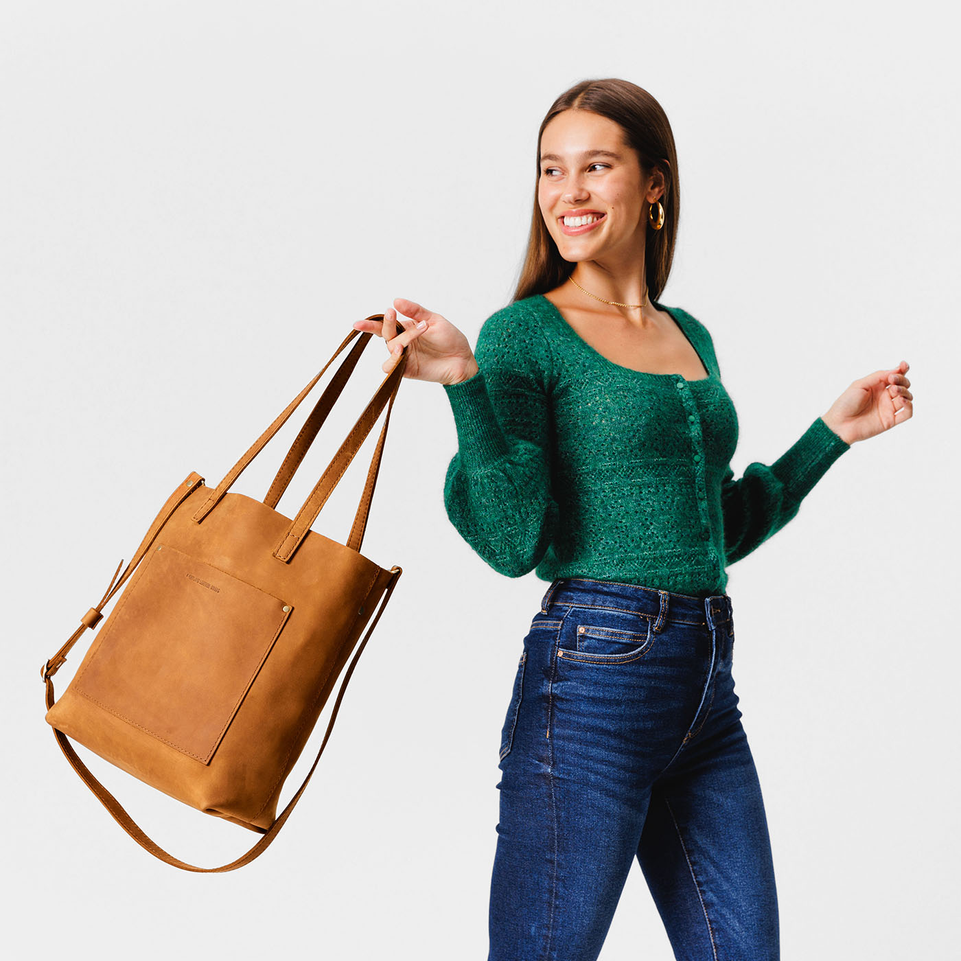 Adjustable Crossbody Tote with Removable Strap & Pockets | Almost Perfect