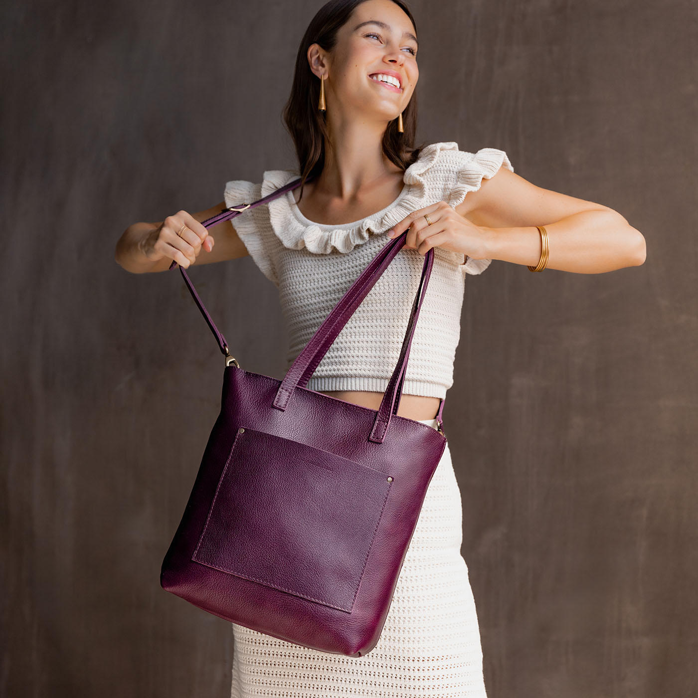 Adjustable Crossbody Tote with Removable Strap & Pockets | Almost Perfect