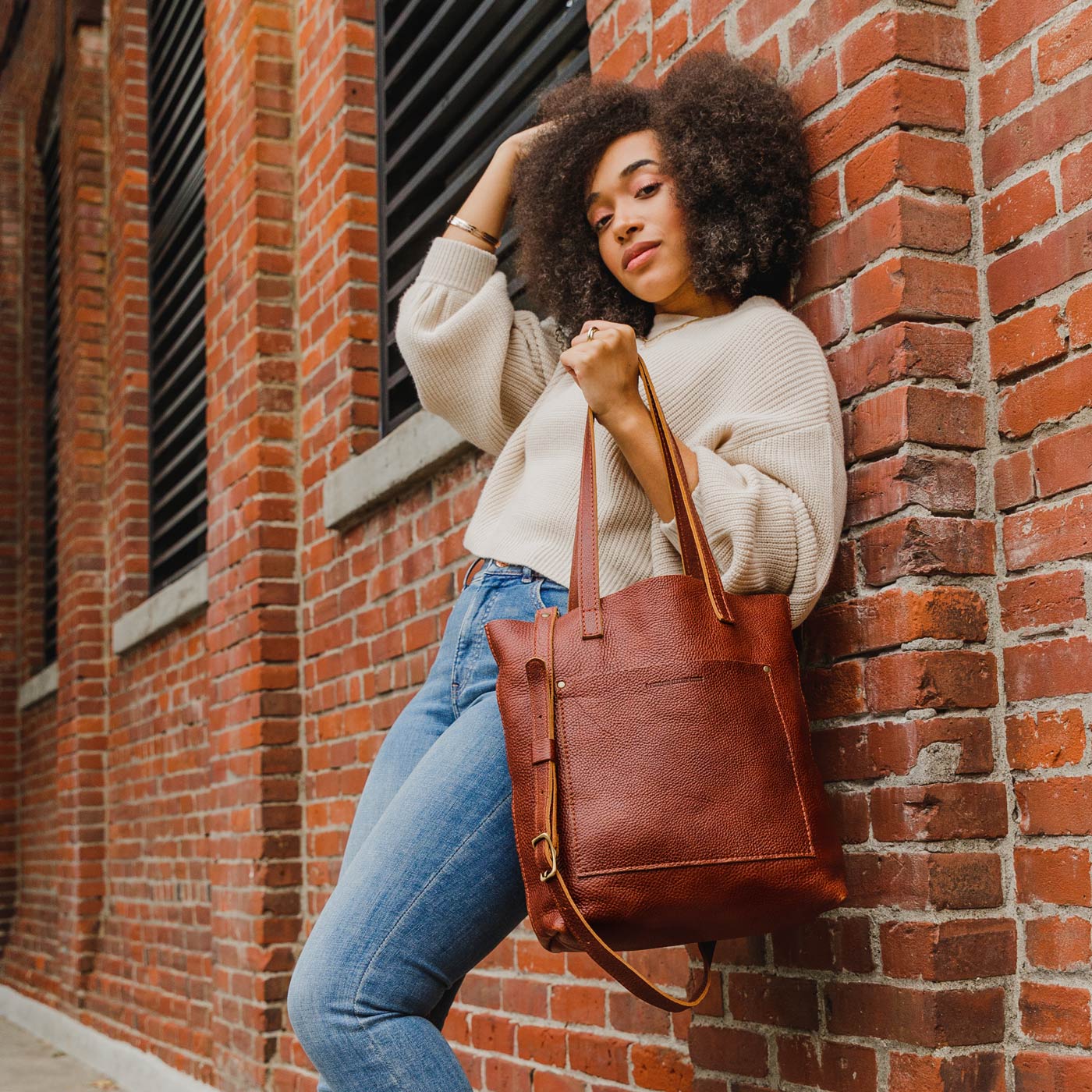 Adjustable Crossbody Tote with Removable Strap & Pockets | Almost Perfect