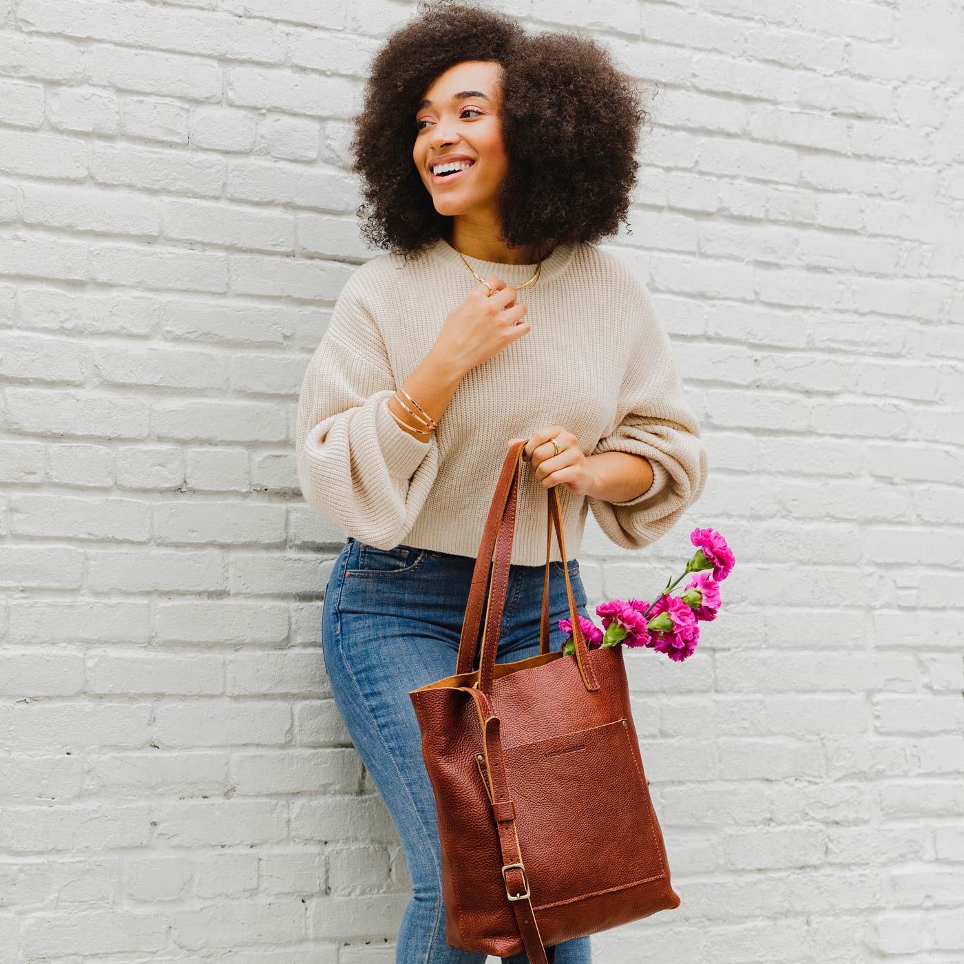 Adjustable Crossbody Tote with Removable Strap & Pockets | Almost Perfect