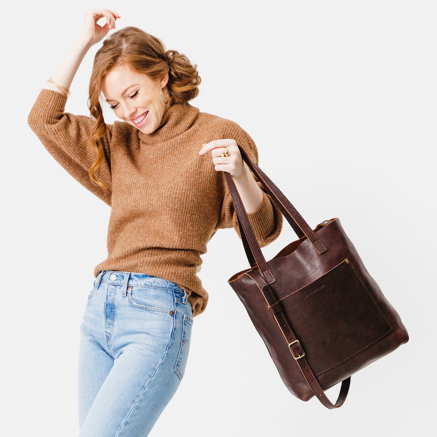 Adjustable Crossbody Tote with Removable Strap & Pockets | Almost Perfect