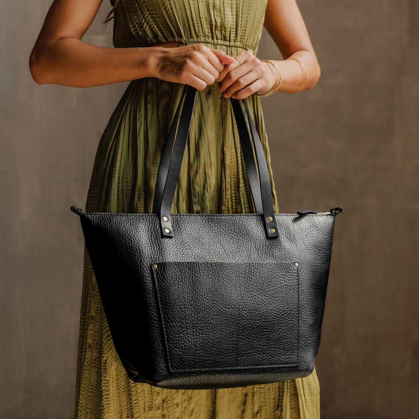 Handcrafted Leather Tote Bag with Pockets & Key Loop | Almost Perfect