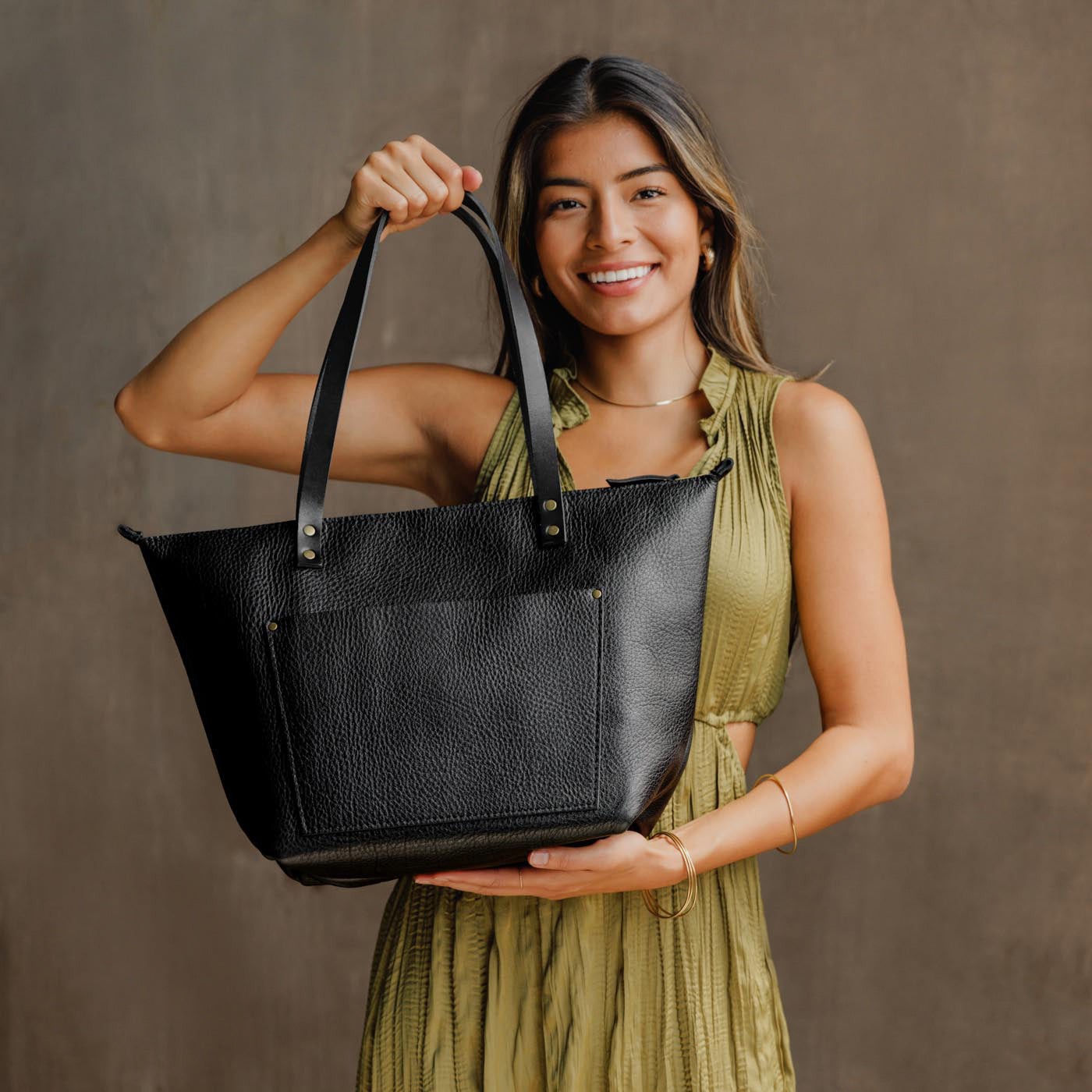 Handcrafted Leather Tote Bag with Pockets & Key Loop | Almost Perfect