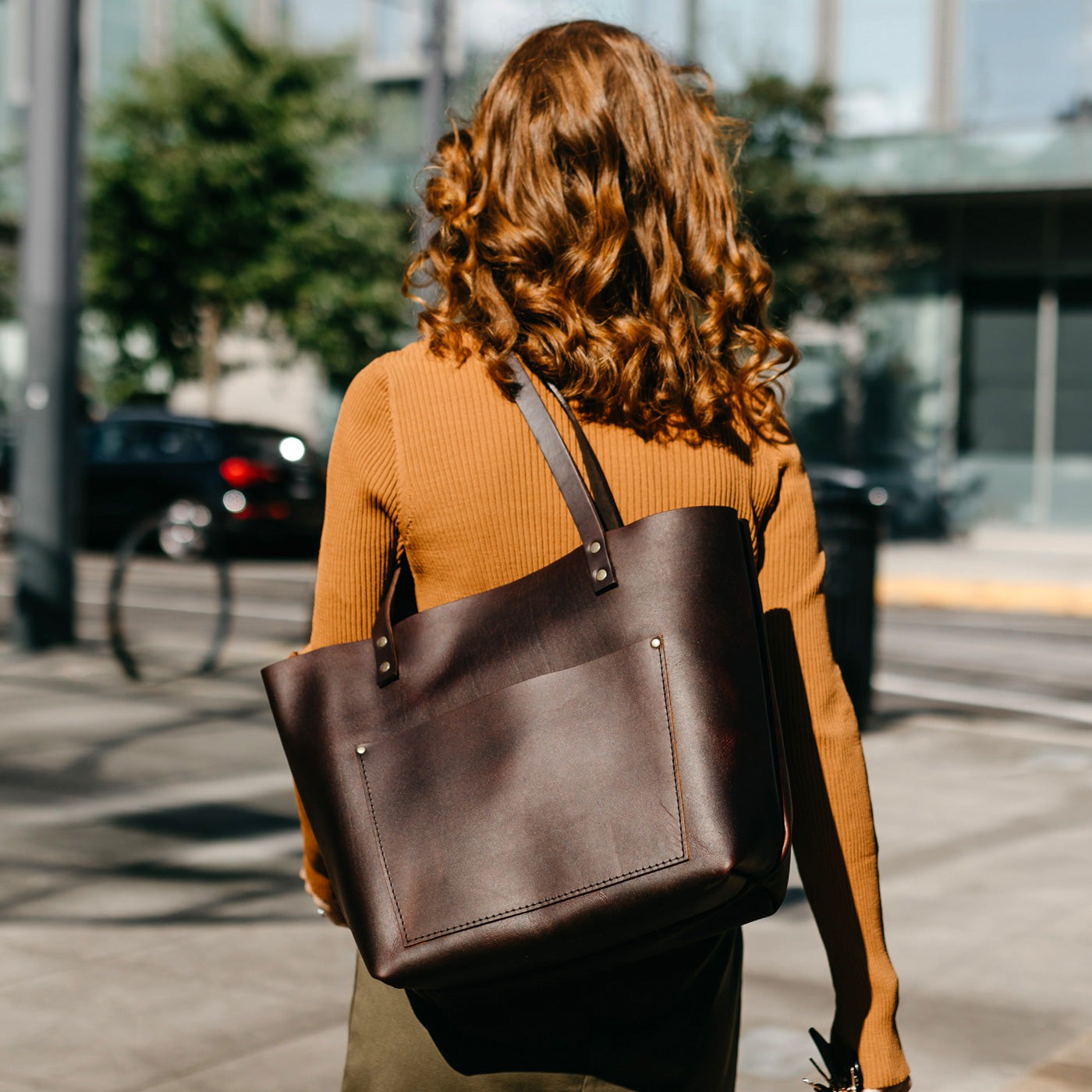Handcrafted Leather Tote Bag with Pockets & Key Loop | Almost Perfect