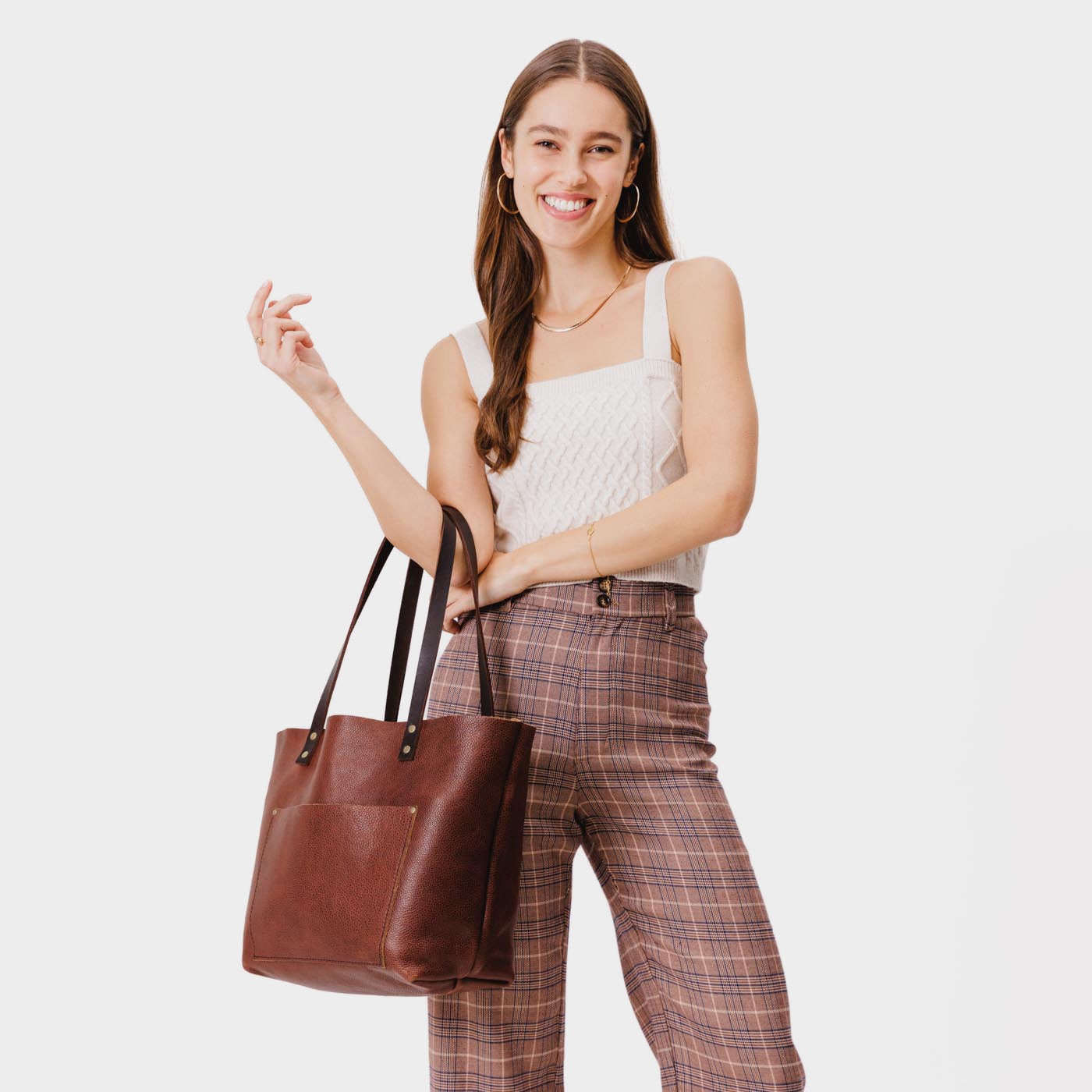Handcrafted Leather Tote Bag with Pockets & Key Loop | Almost Perfect