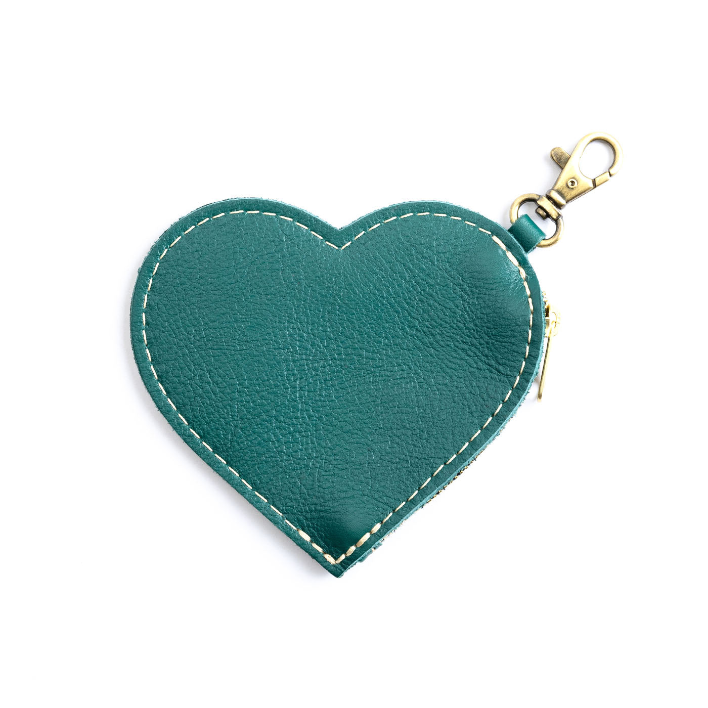 Heart-Shaped Zipper Pouch with Lobster Clasp | Small & Stylish