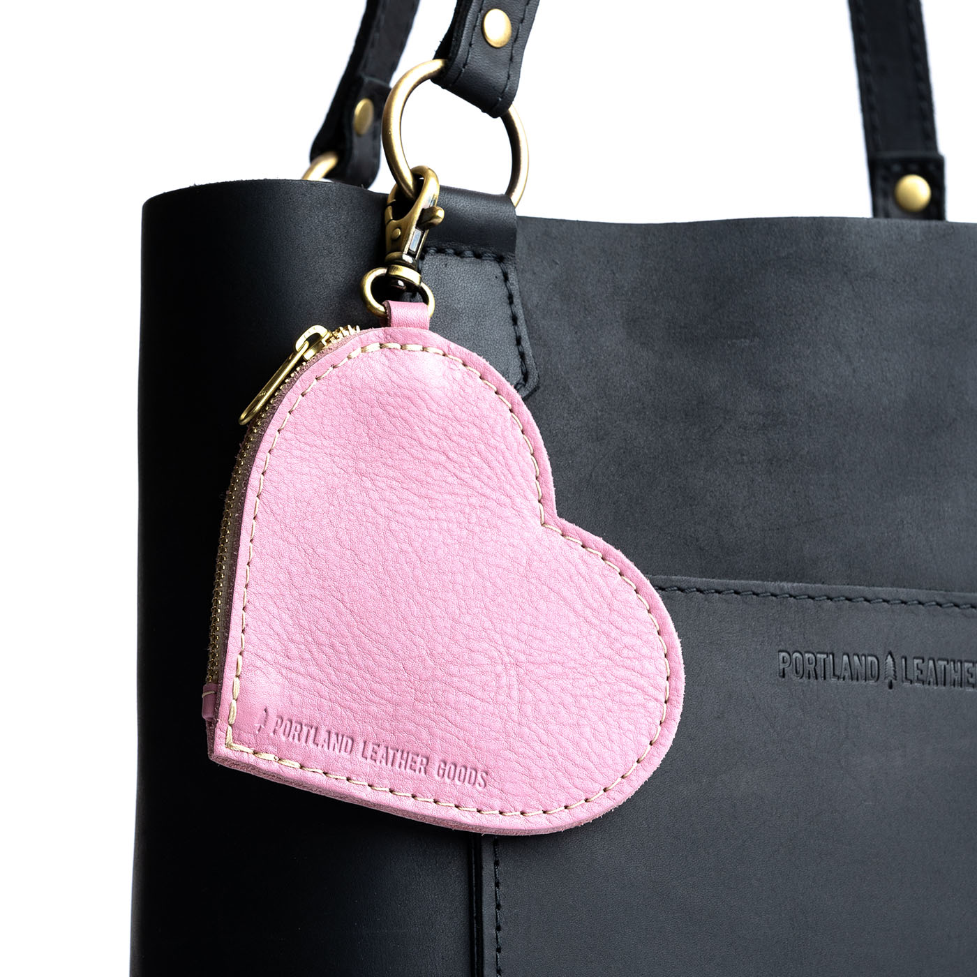 Heart-Shaped Zipper Pouch with Lobster Clasp | Small & Stylish