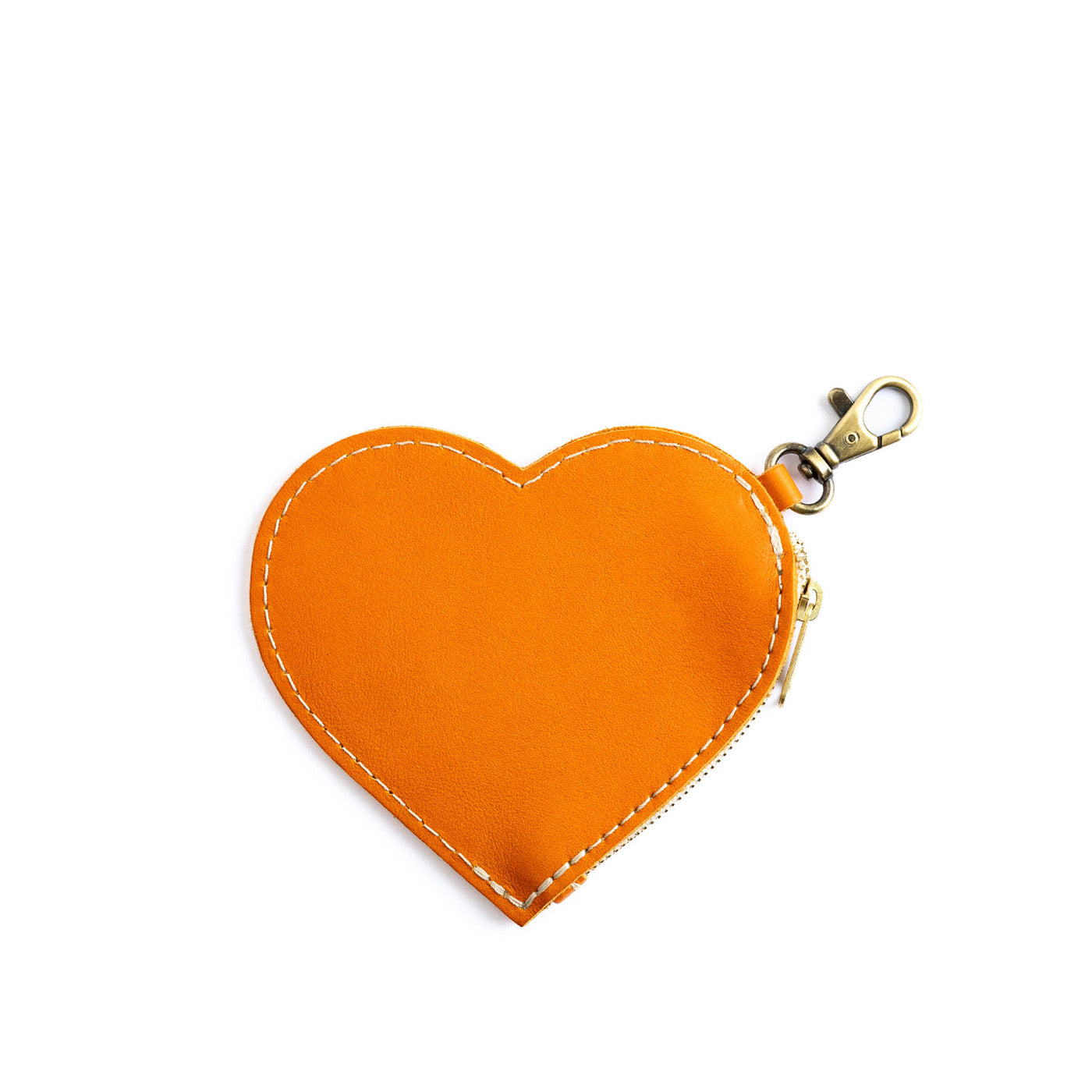 Heart-Shaped Zipper Pouch with Lobster Clasp | Small & Stylish