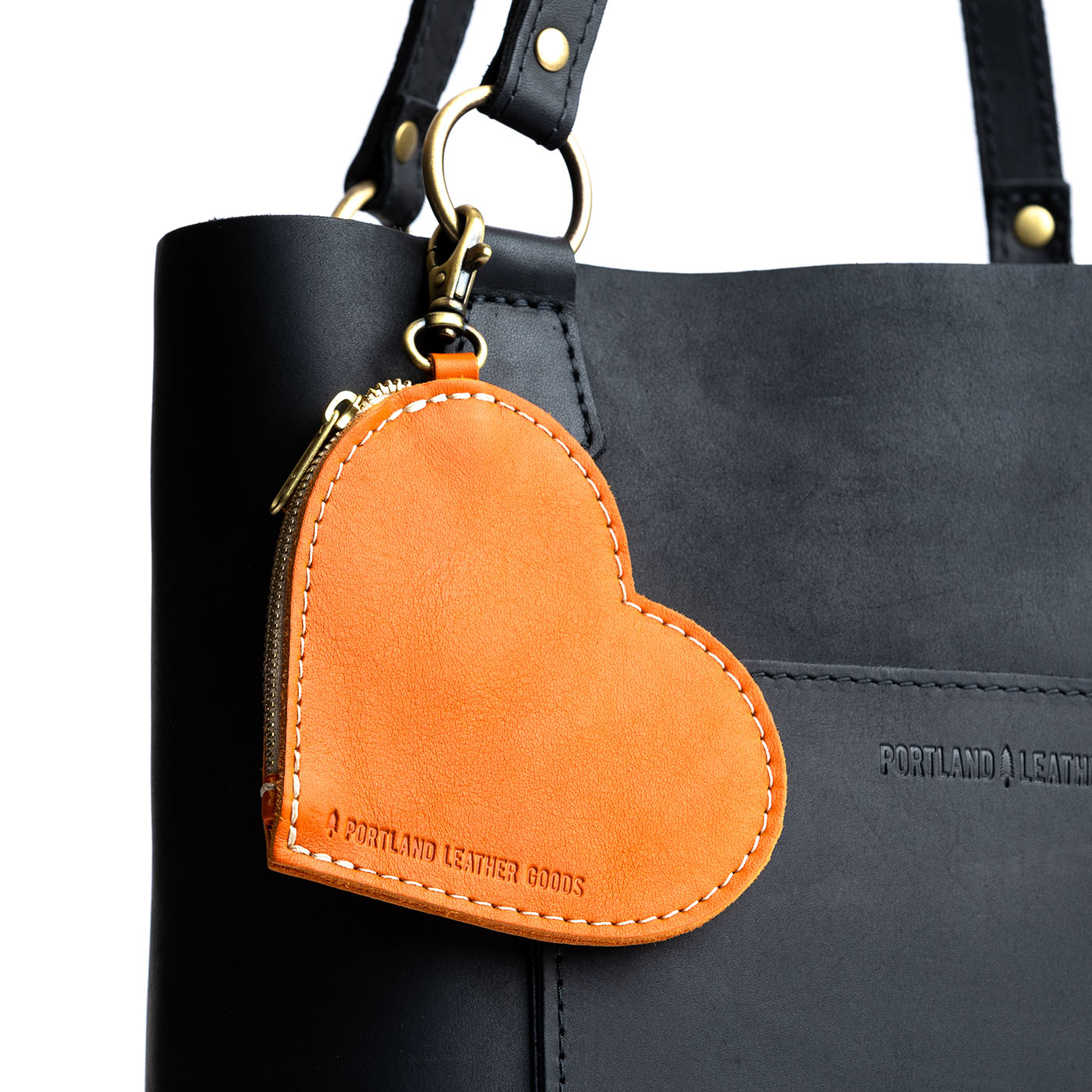 Heart-Shaped Zipper Pouch with Lobster Clasp | Small & Stylish