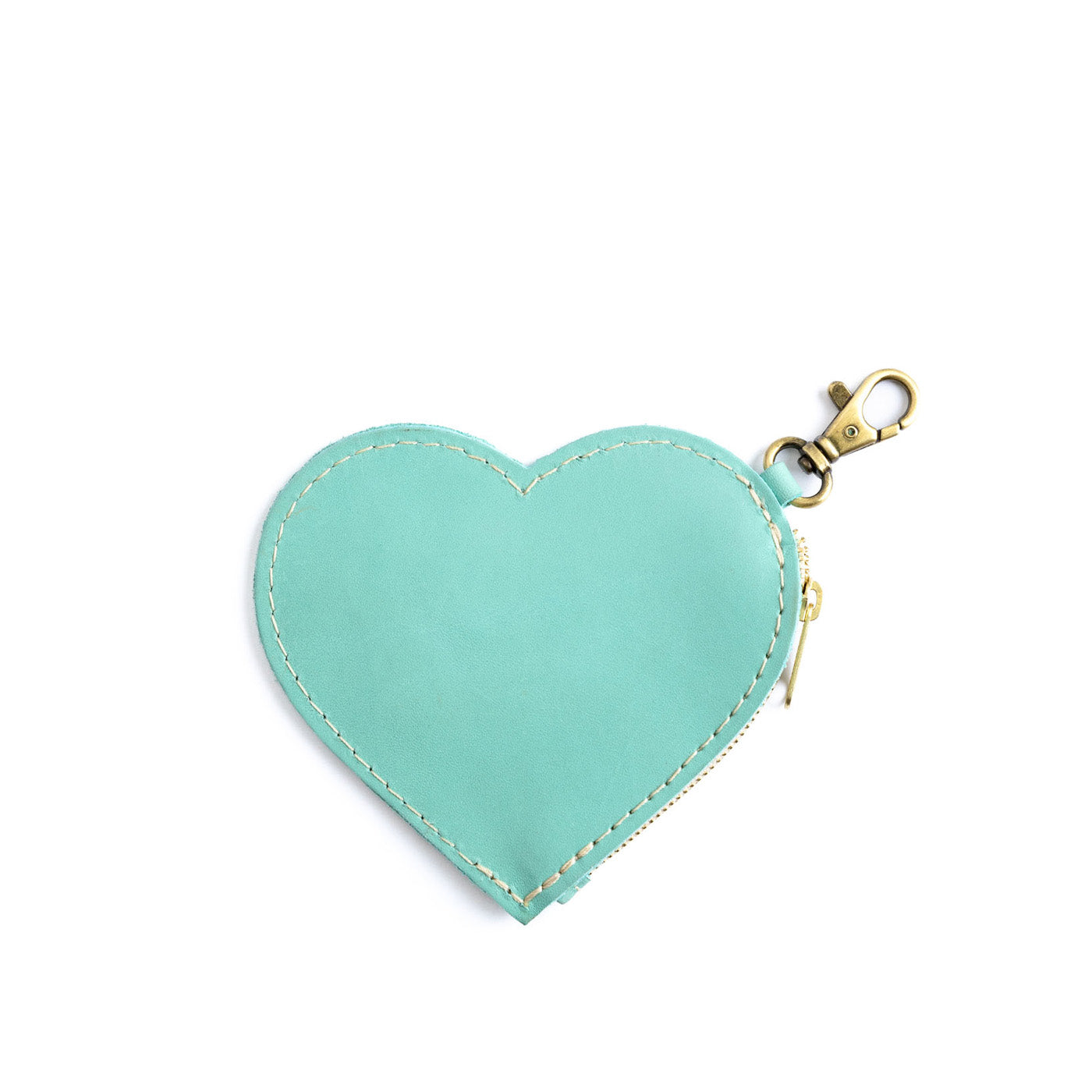 Heart-Shaped Zipper Pouch with Lobster Clasp | Small & Stylish