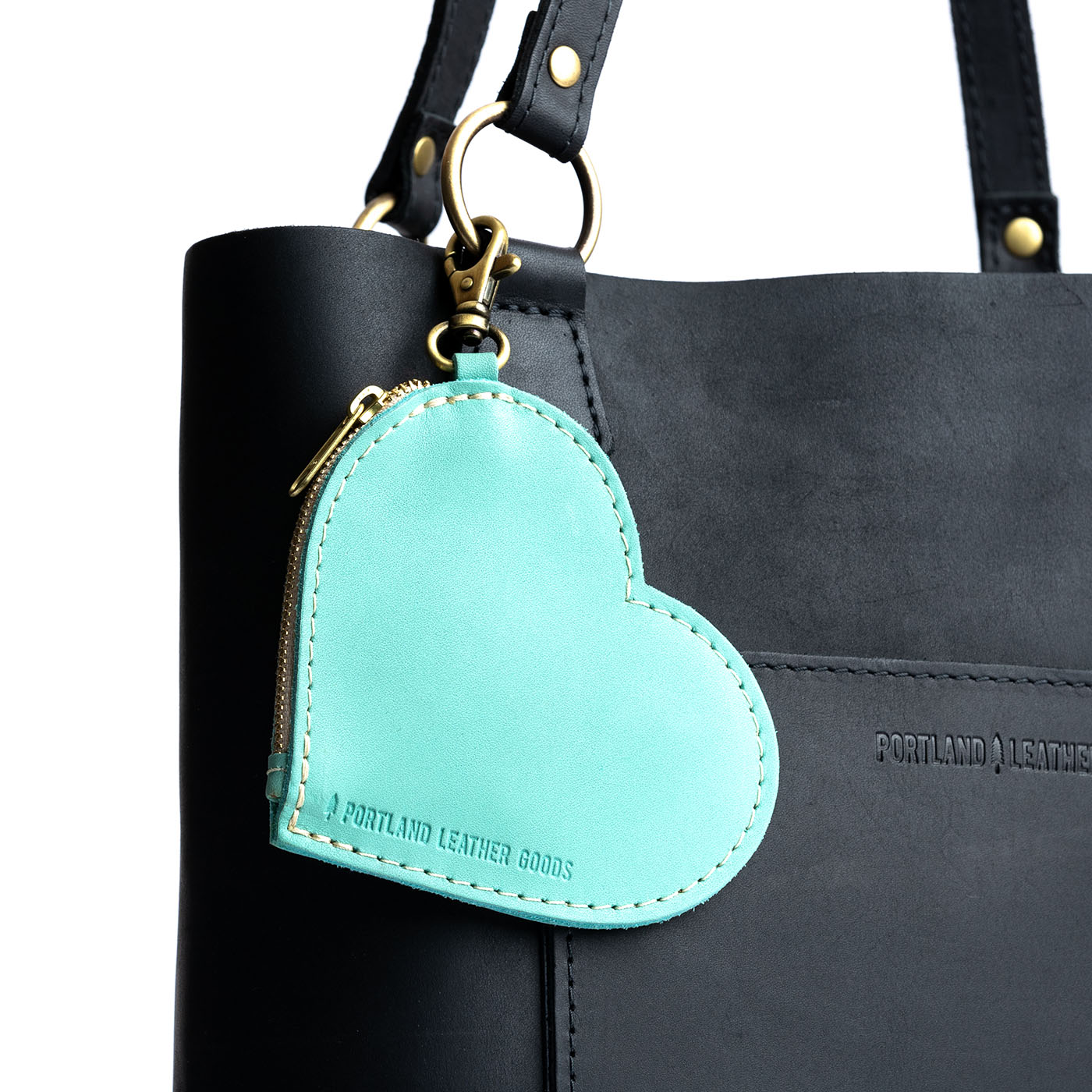 Heart-Shaped Zipper Pouch with Lobster Clasp | Small & Stylish
