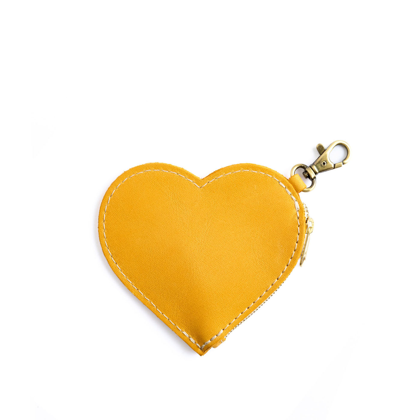Heart-Shaped Zipper Pouch with Lobster Clasp | Small & Stylish