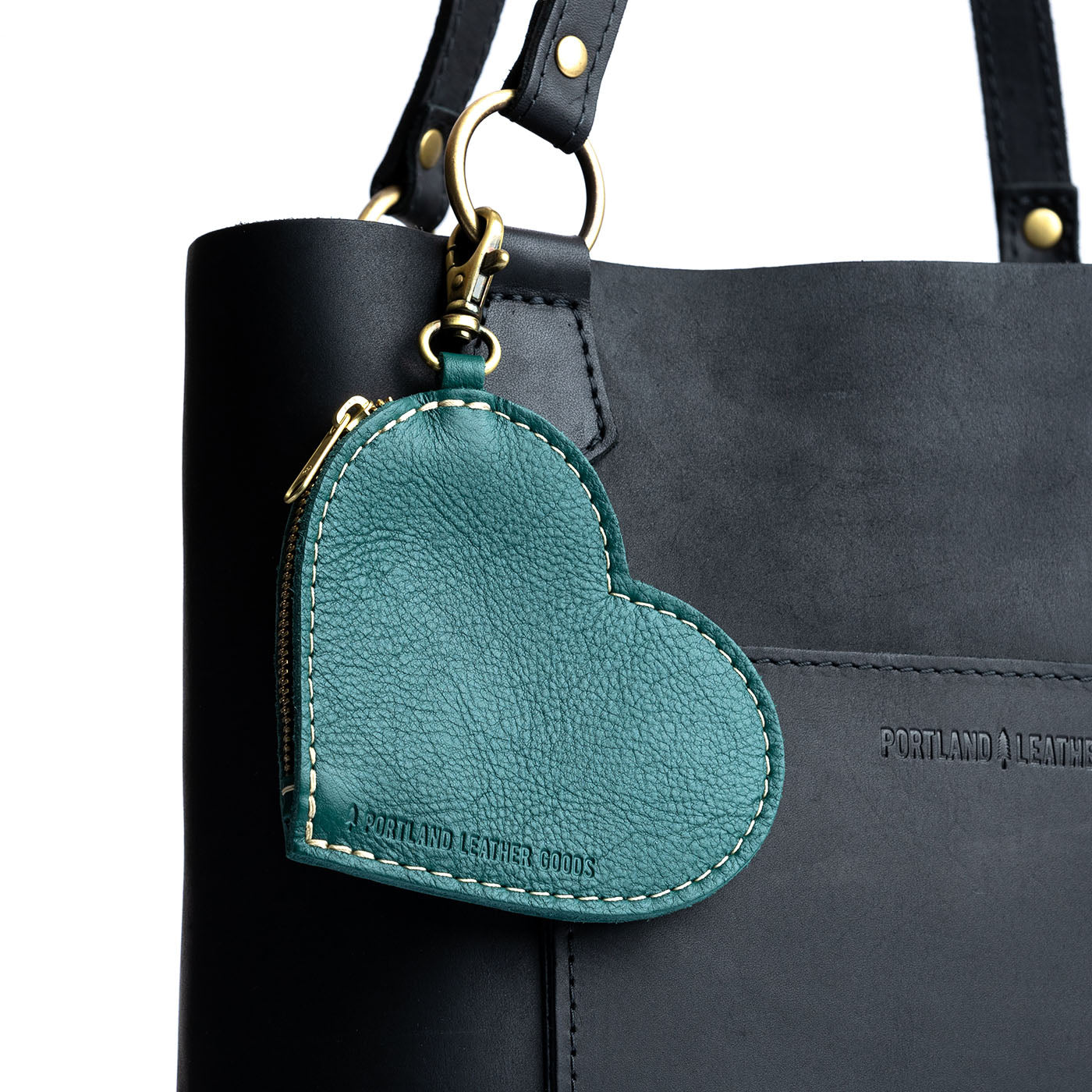 Heart-Shaped Zipper Pouch with Lobster Clasp | Small & Stylish