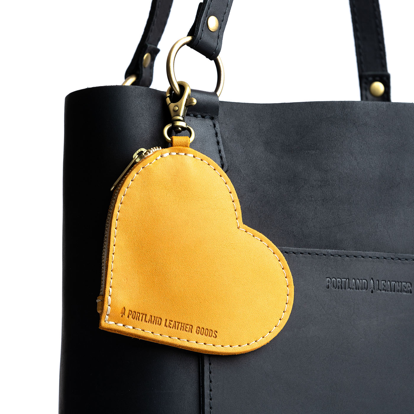 Heart-Shaped Zipper Pouch with Lobster Clasp | Small & Stylish