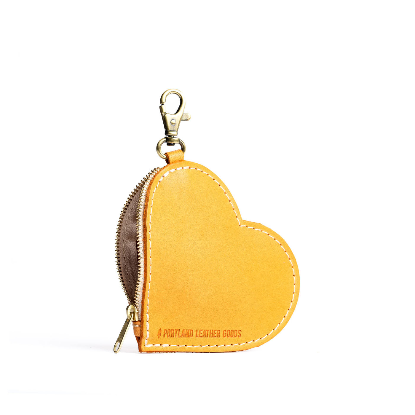 Heart-Shaped Zipper Pouch with Lobster Clasp | Small & Stylish
