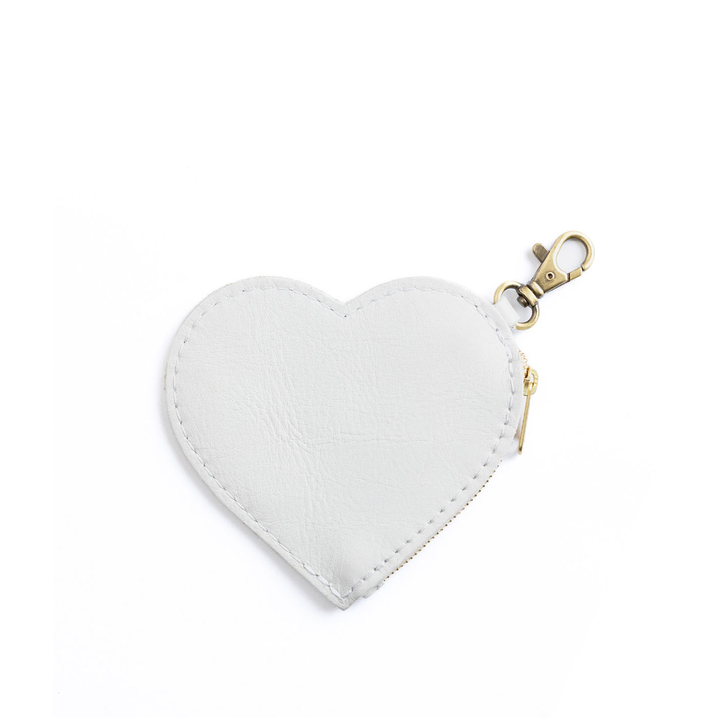 Heart-Shaped Zipper Pouch with Lobster Clasp | Small & Stylish
