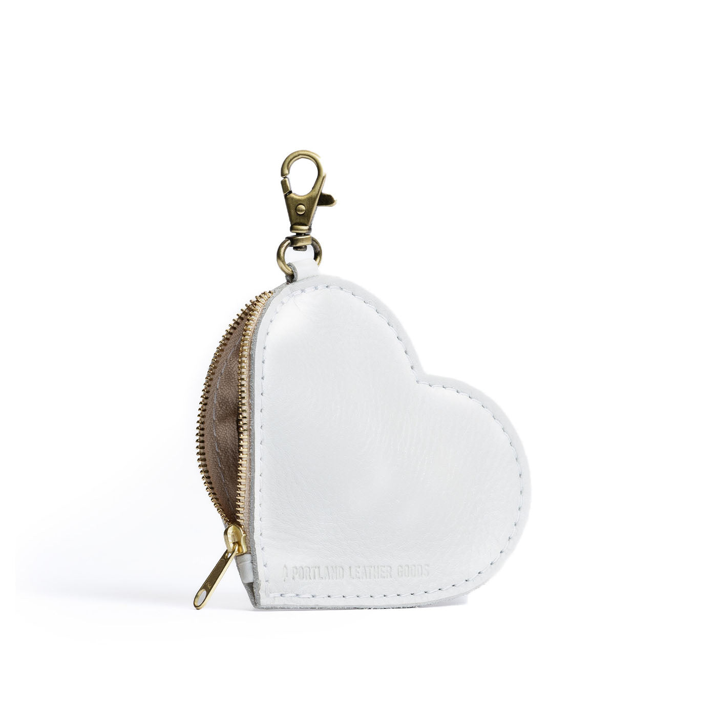 Heart-Shaped Zipper Pouch with Lobster Clasp | Small & Stylish