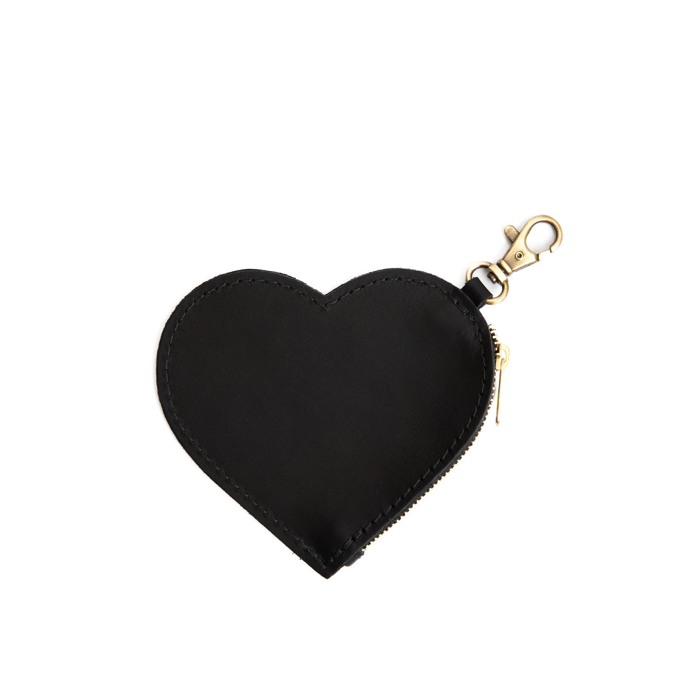 Heart-Shaped Zipper Pouch with Lobster Clasp | Small & Stylish