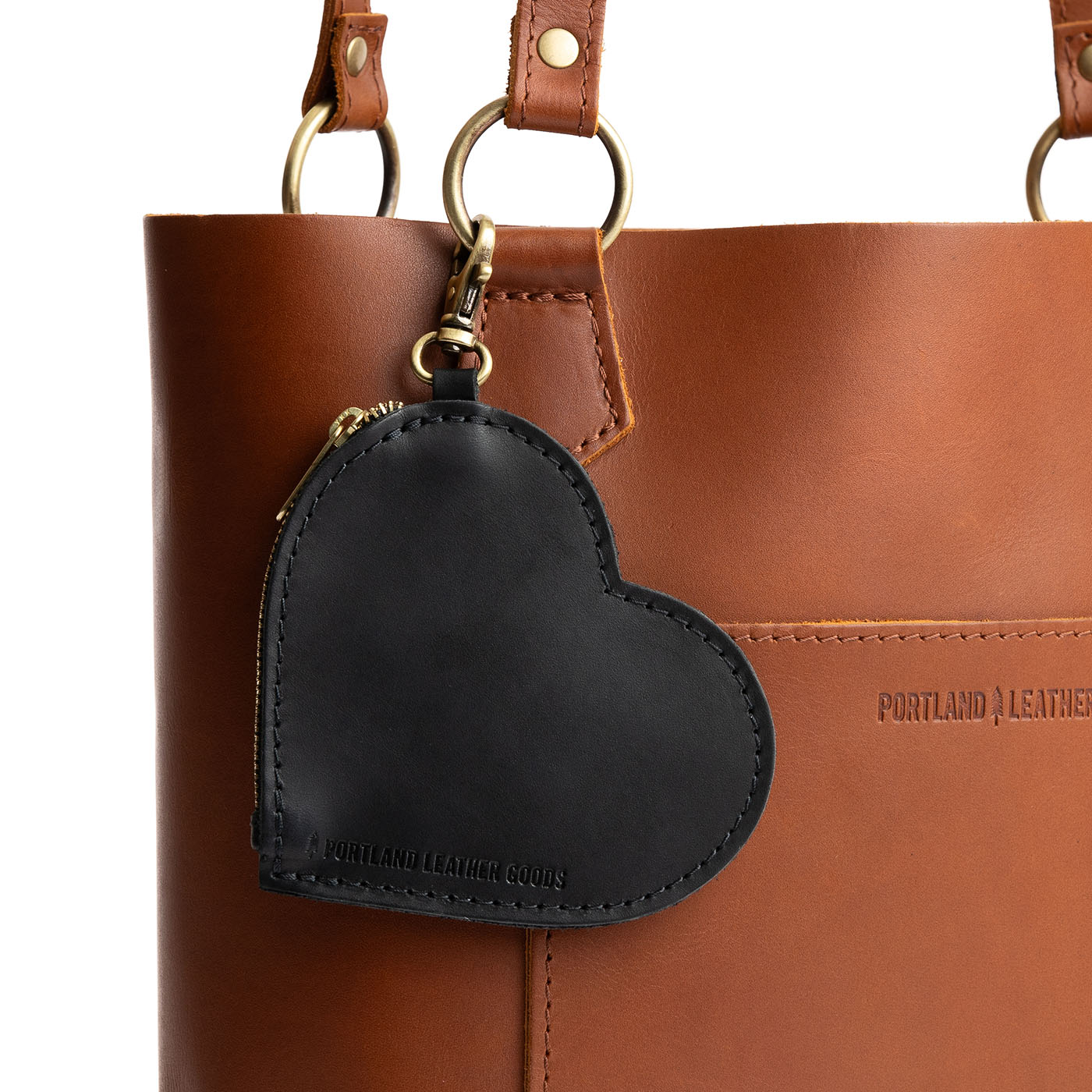 Heart-Shaped Zipper Pouch with Lobster Clasp | Small & Stylish