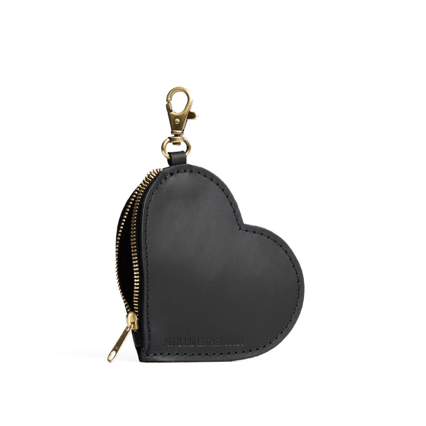 Heart-Shaped Zipper Pouch with Lobster Clasp | Small & Stylish