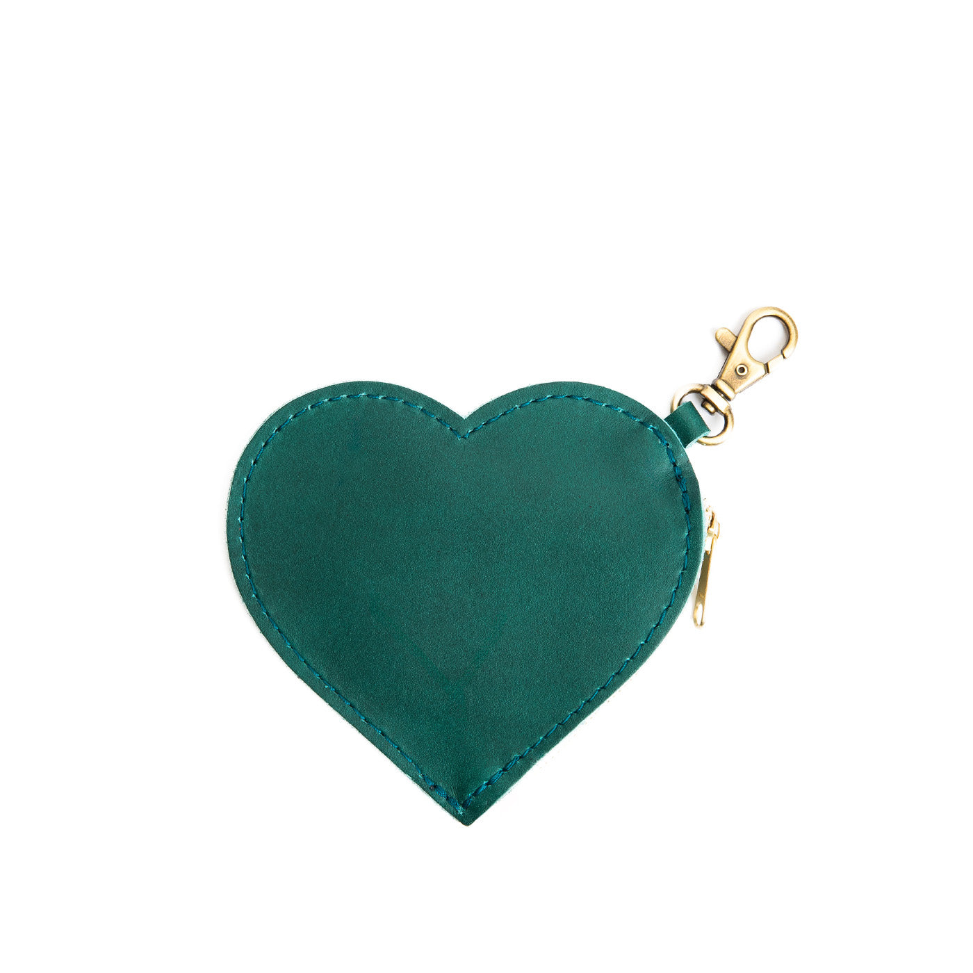 Heart-Shaped Zipper Pouch with Lobster Clasp | Small & Stylish