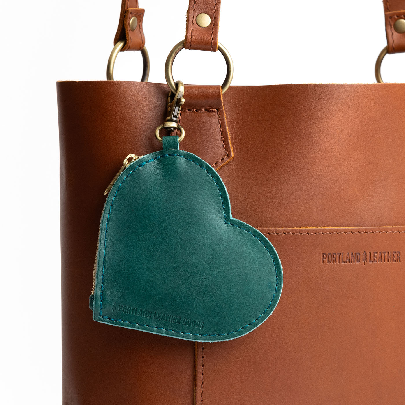 Heart-Shaped Zipper Pouch with Lobster Clasp | Small & Stylish