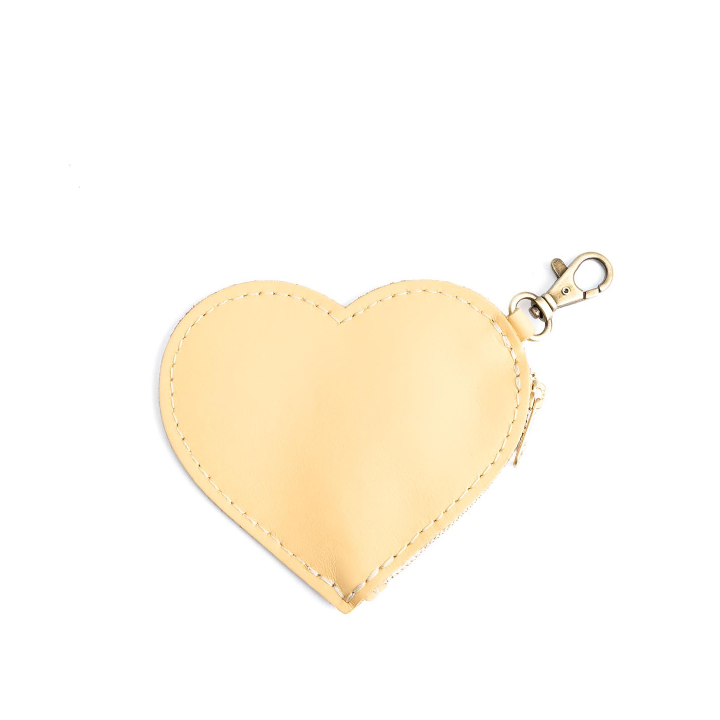 Heart-Shaped Zipper Pouch with Lobster Clasp | Small & Stylish