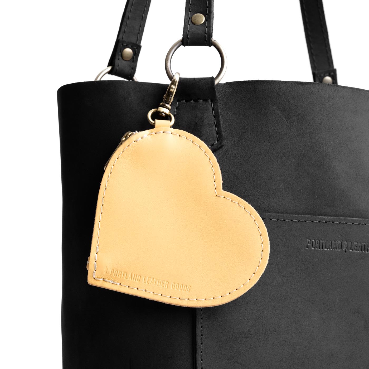 Heart-Shaped Zipper Pouch with Lobster Clasp | Small & Stylish
