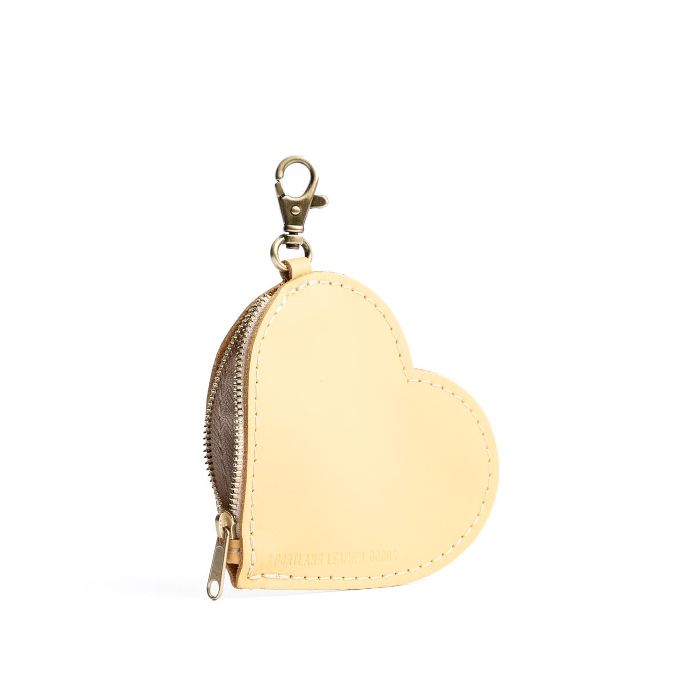 Heart-Shaped Zipper Pouch with Lobster Clasp | Small & Stylish