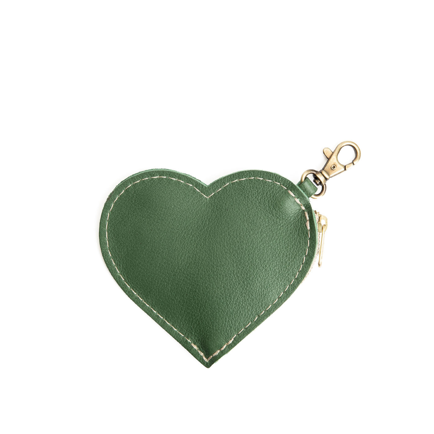 Heart-Shaped Zipper Pouch with Lobster Clasp | Small & Stylish