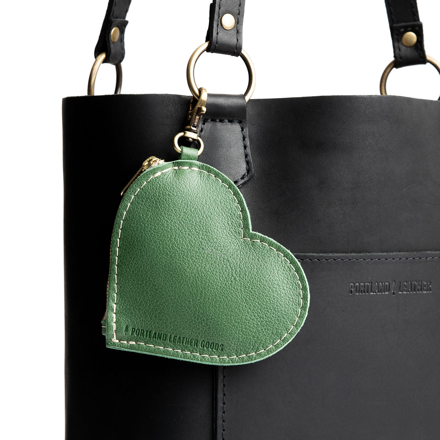 Heart-Shaped Zipper Pouch with Lobster Clasp | Small & Stylish