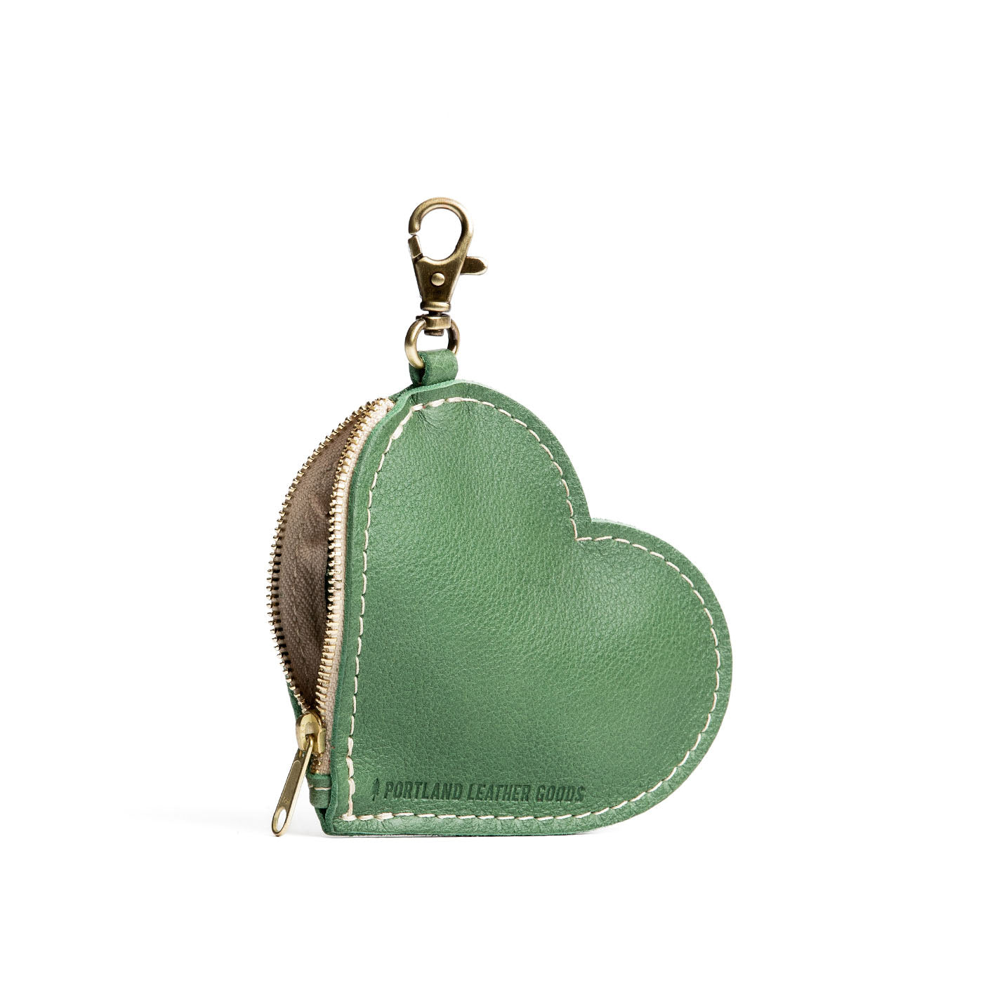 Heart-Shaped Zipper Pouch with Lobster Clasp | Small & Stylish