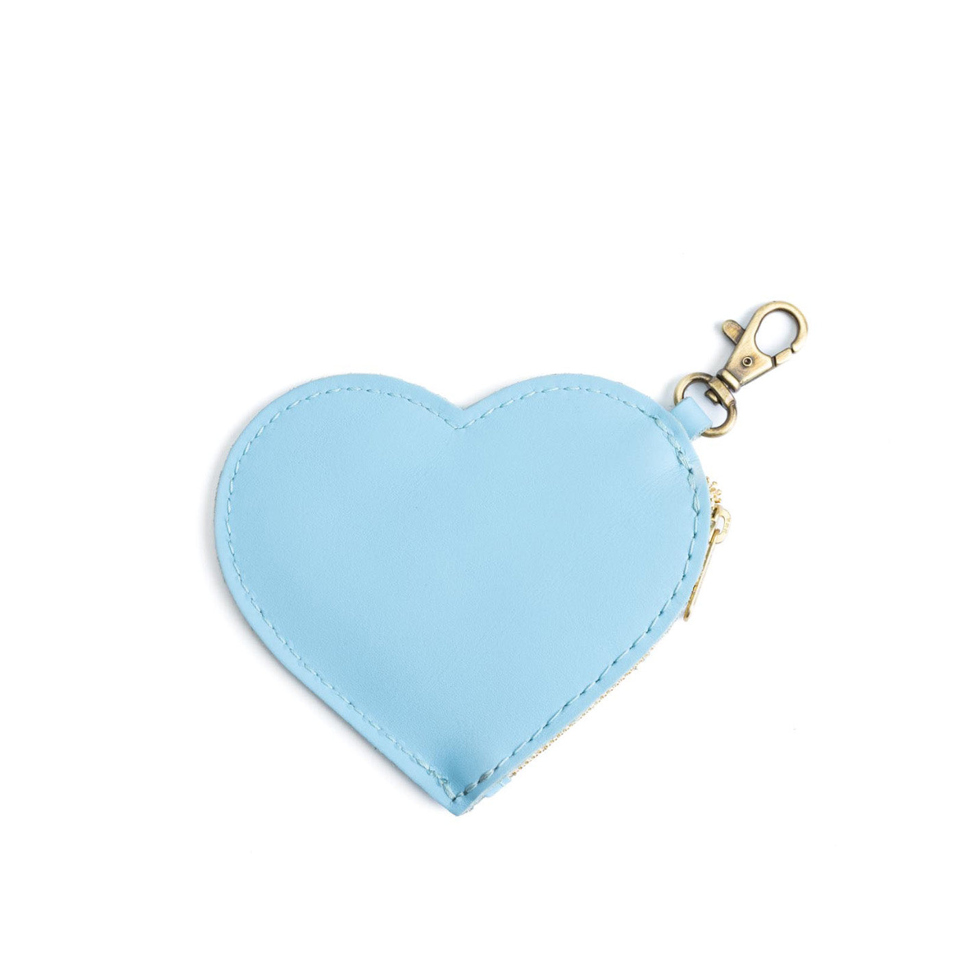 Heart-Shaped Zipper Pouch with Lobster Clasp | Small & Stylish