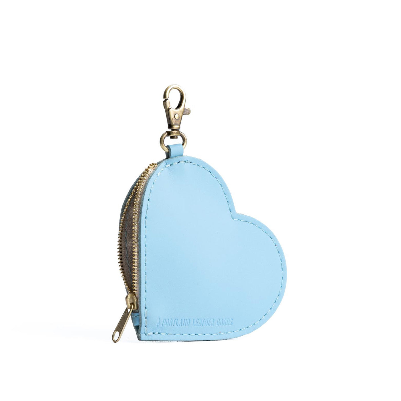 Heart-Shaped Zipper Pouch with Lobster Clasp | Small & Stylish