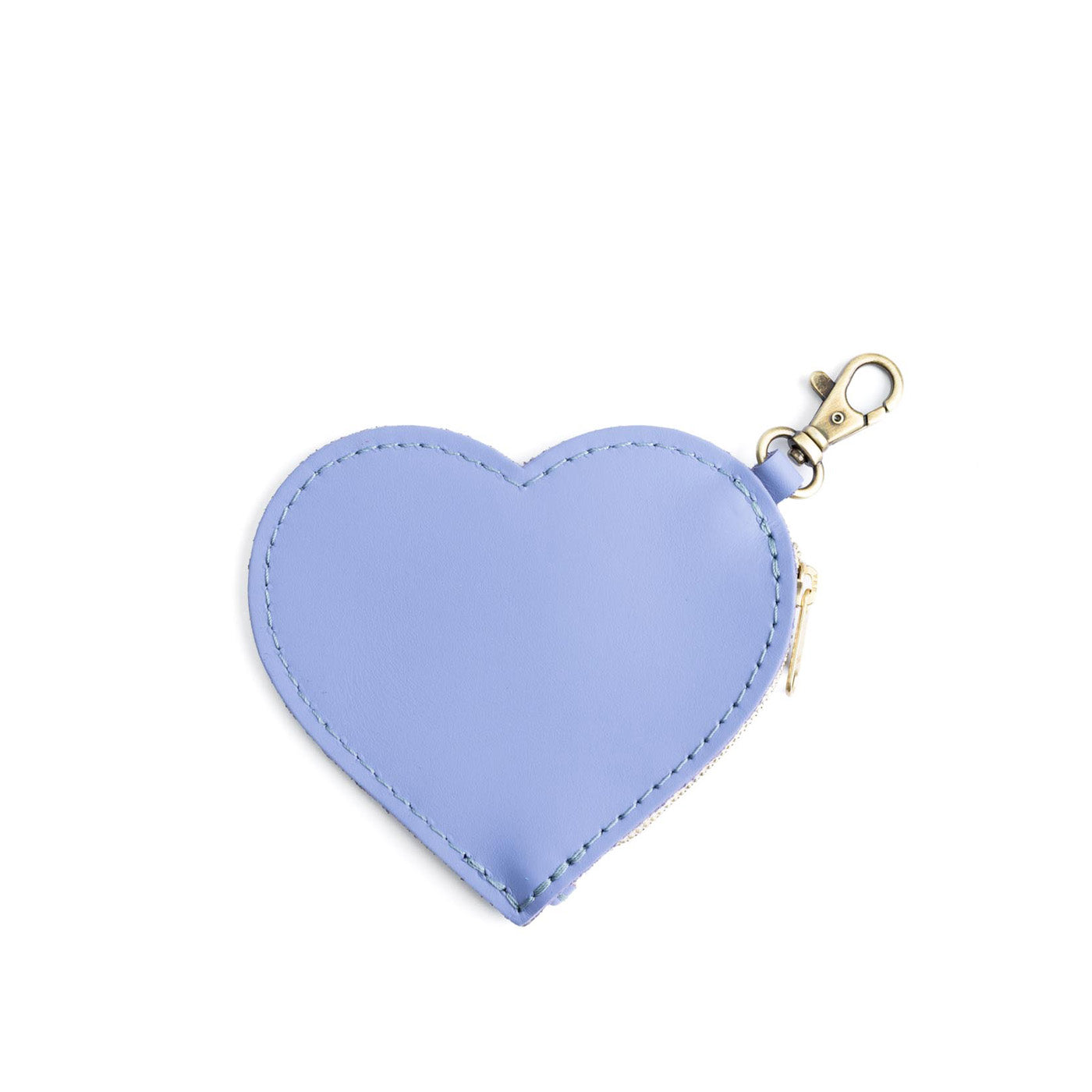 Heart-Shaped Zipper Pouch with Lobster Clasp | Small & Stylish