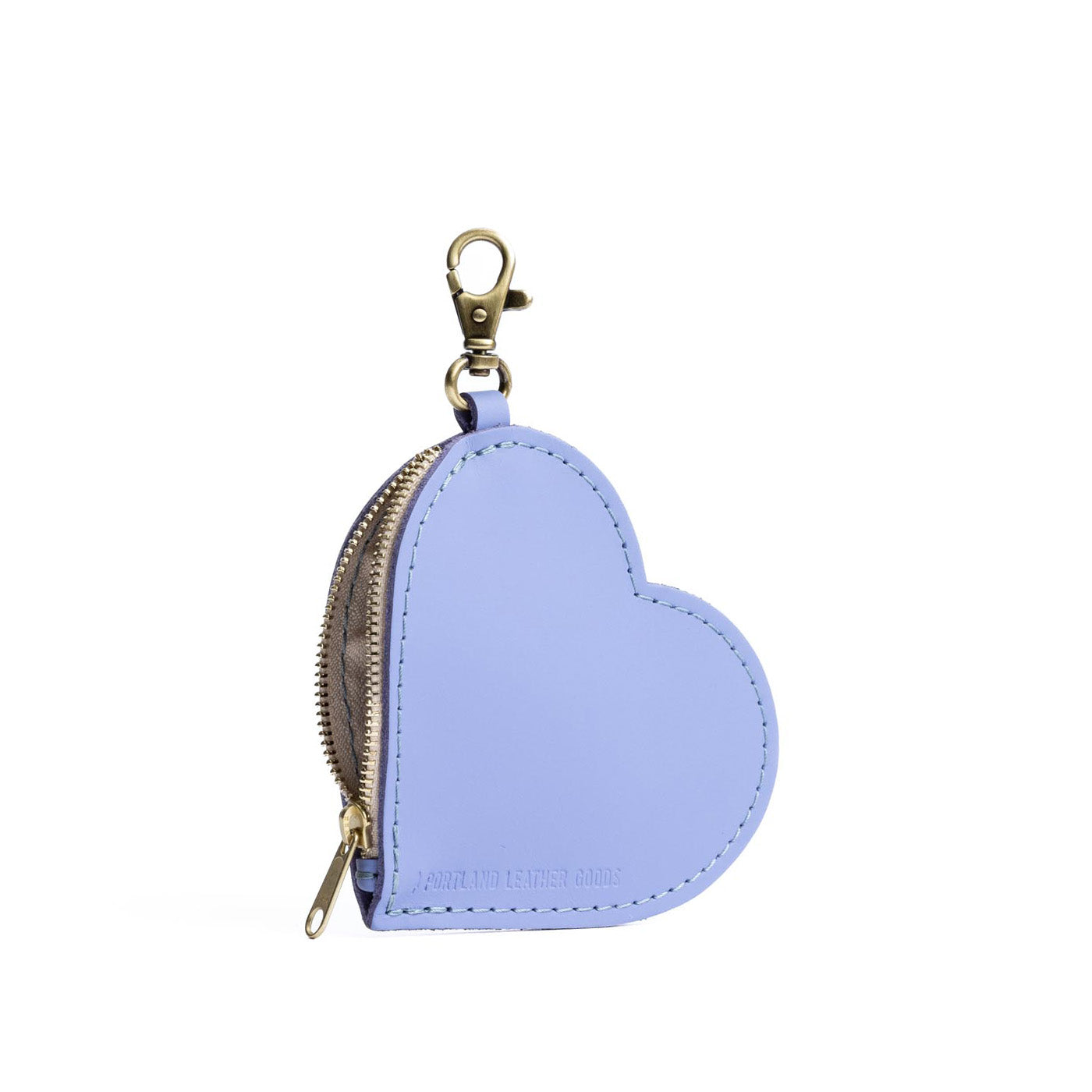 Heart-Shaped Zipper Pouch with Lobster Clasp | Small & Stylish