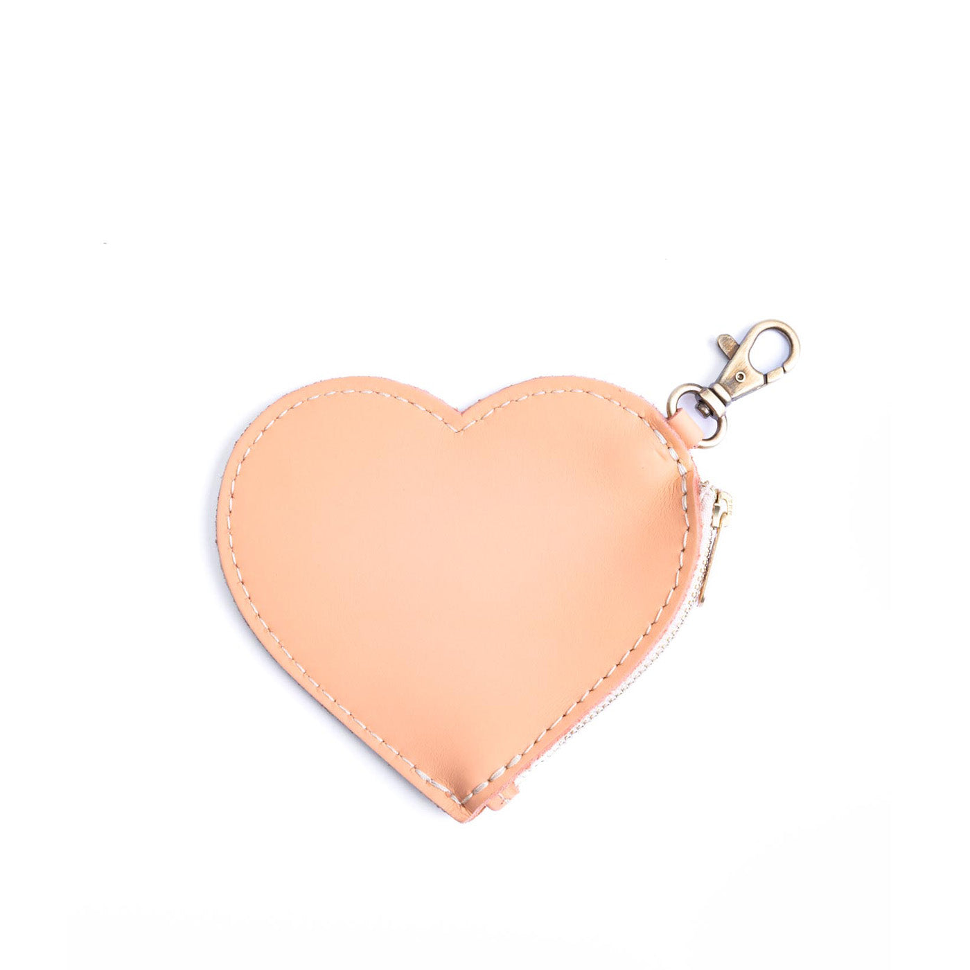 Heart-Shaped Zipper Pouch with Lobster Clasp | Small & Stylish